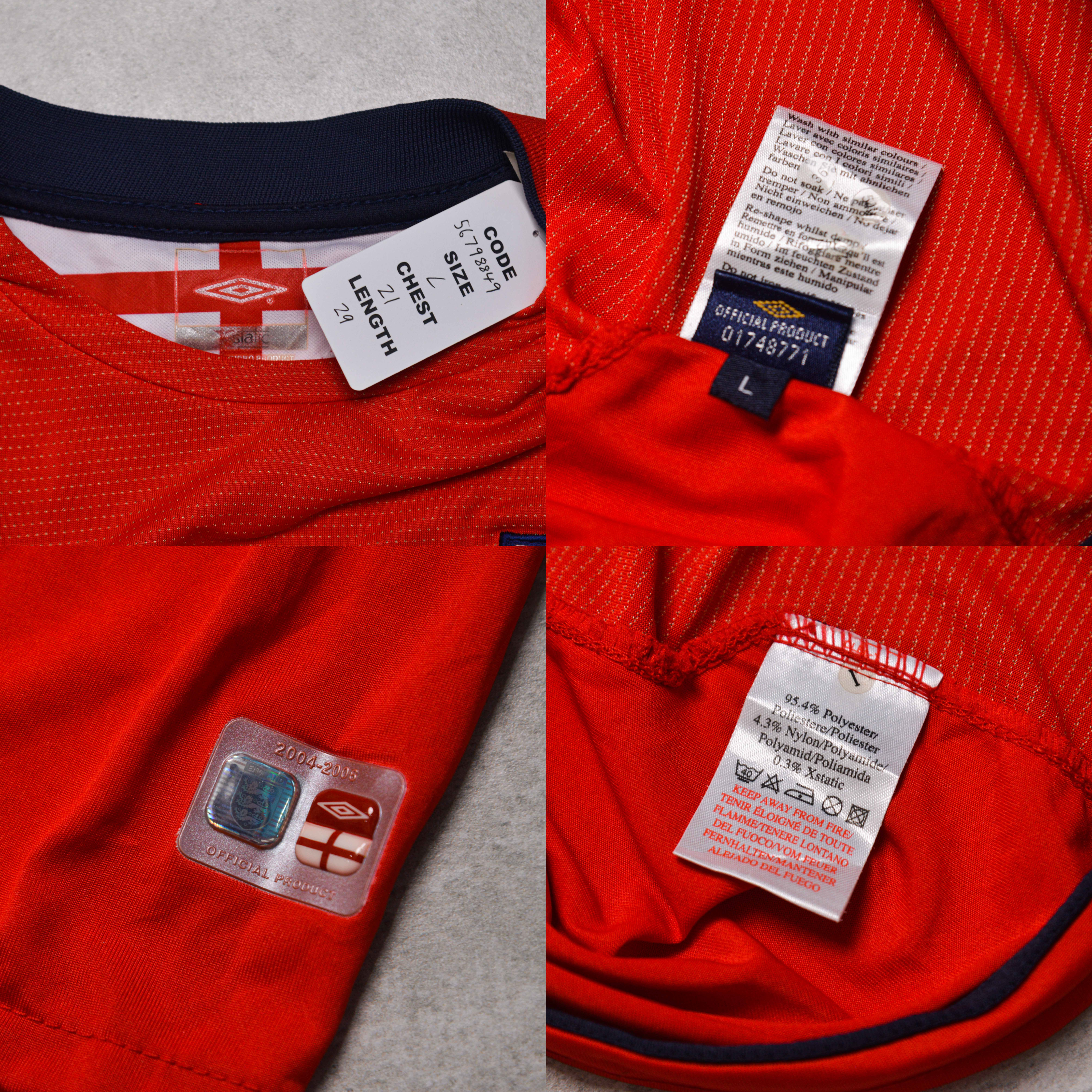 2004/06 England Away Shirt Umbro (L)