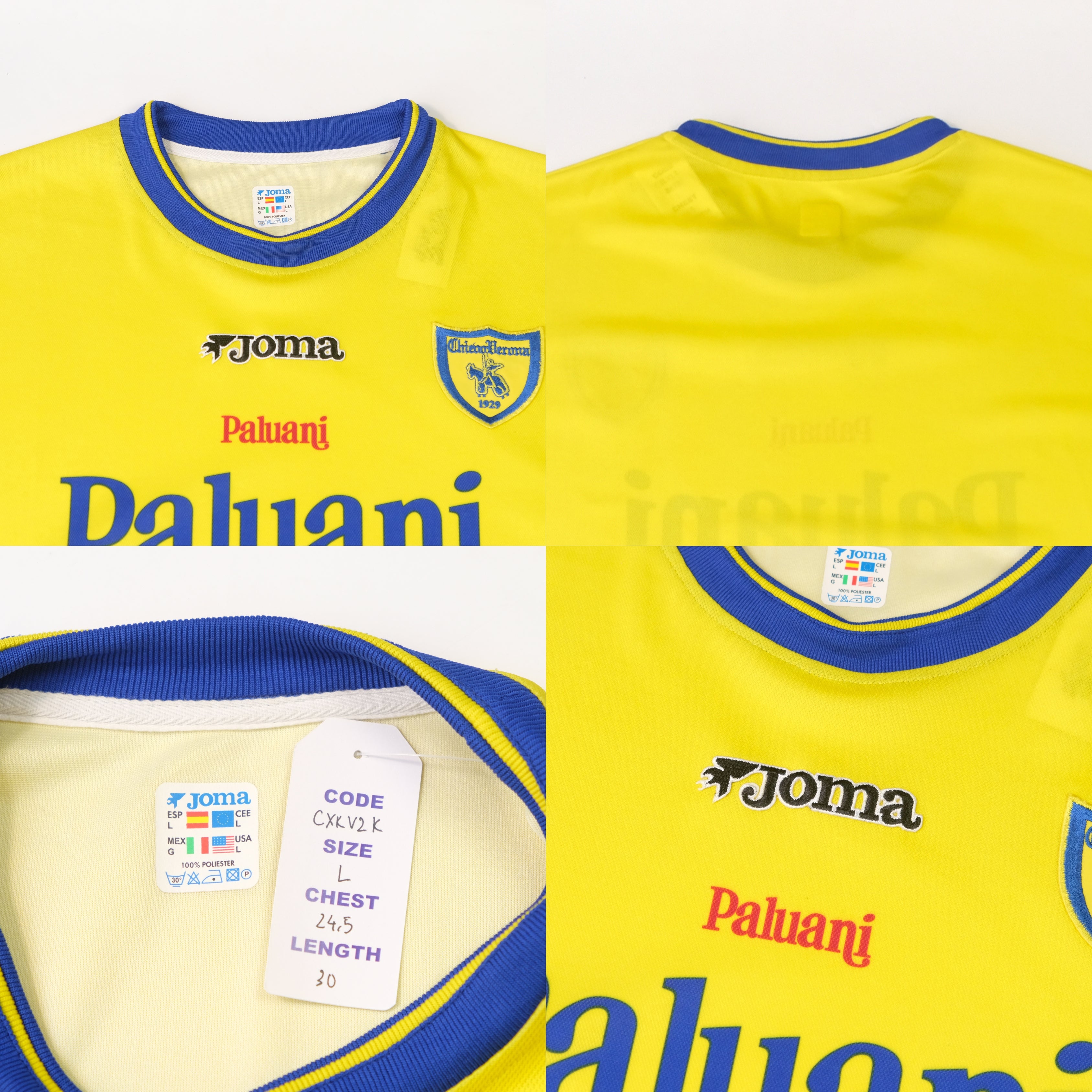 2002/03 Chievo Verona Home Shirt Joma (L)
