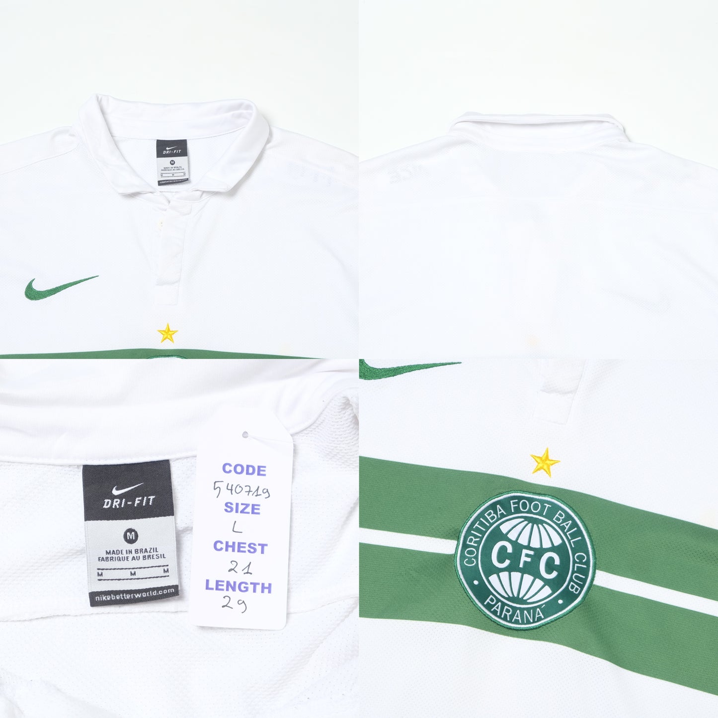 2012 Coritiba Brazil Home Shirt Nike (L)