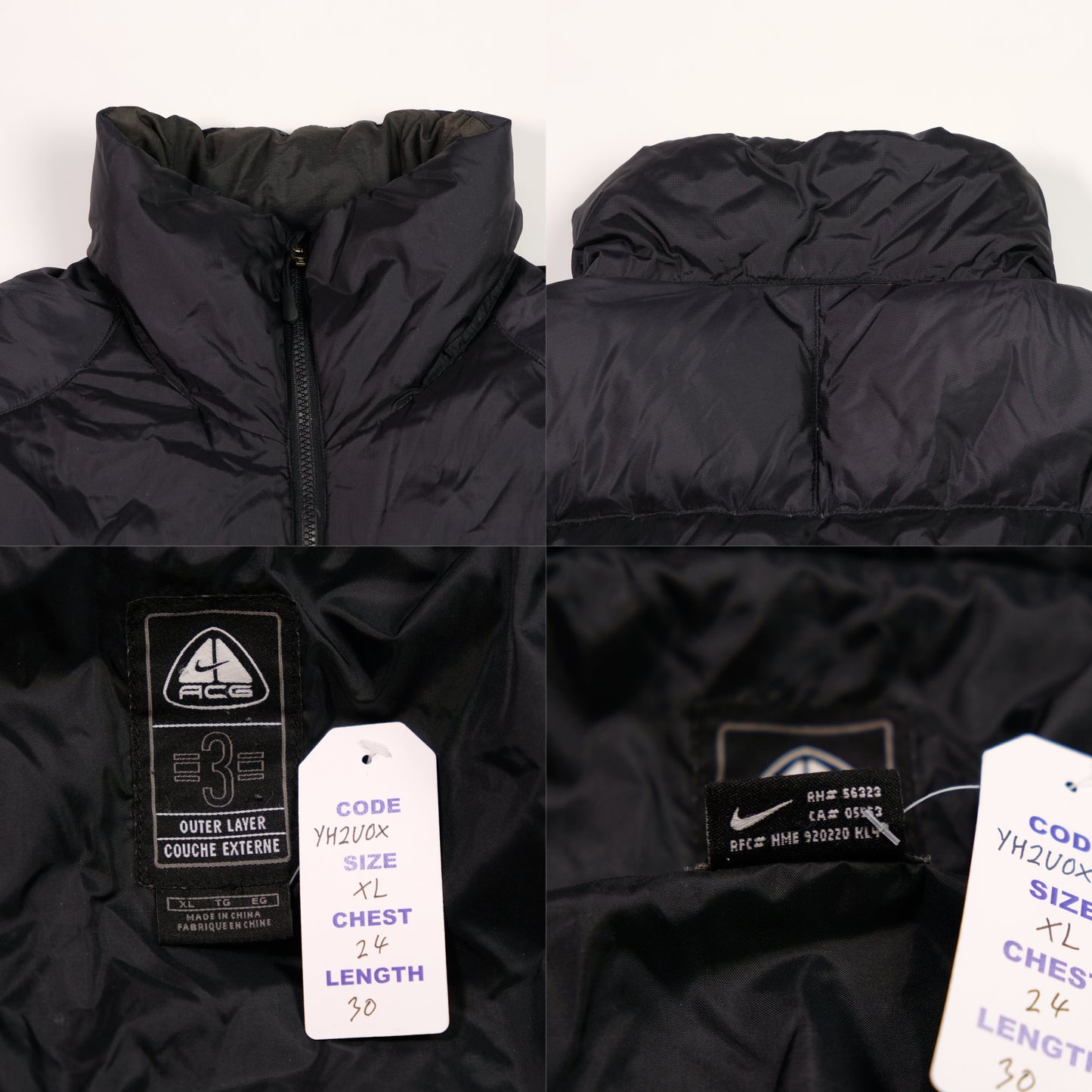 Nike ACG Vintage Black Down Puffer Jacket XL