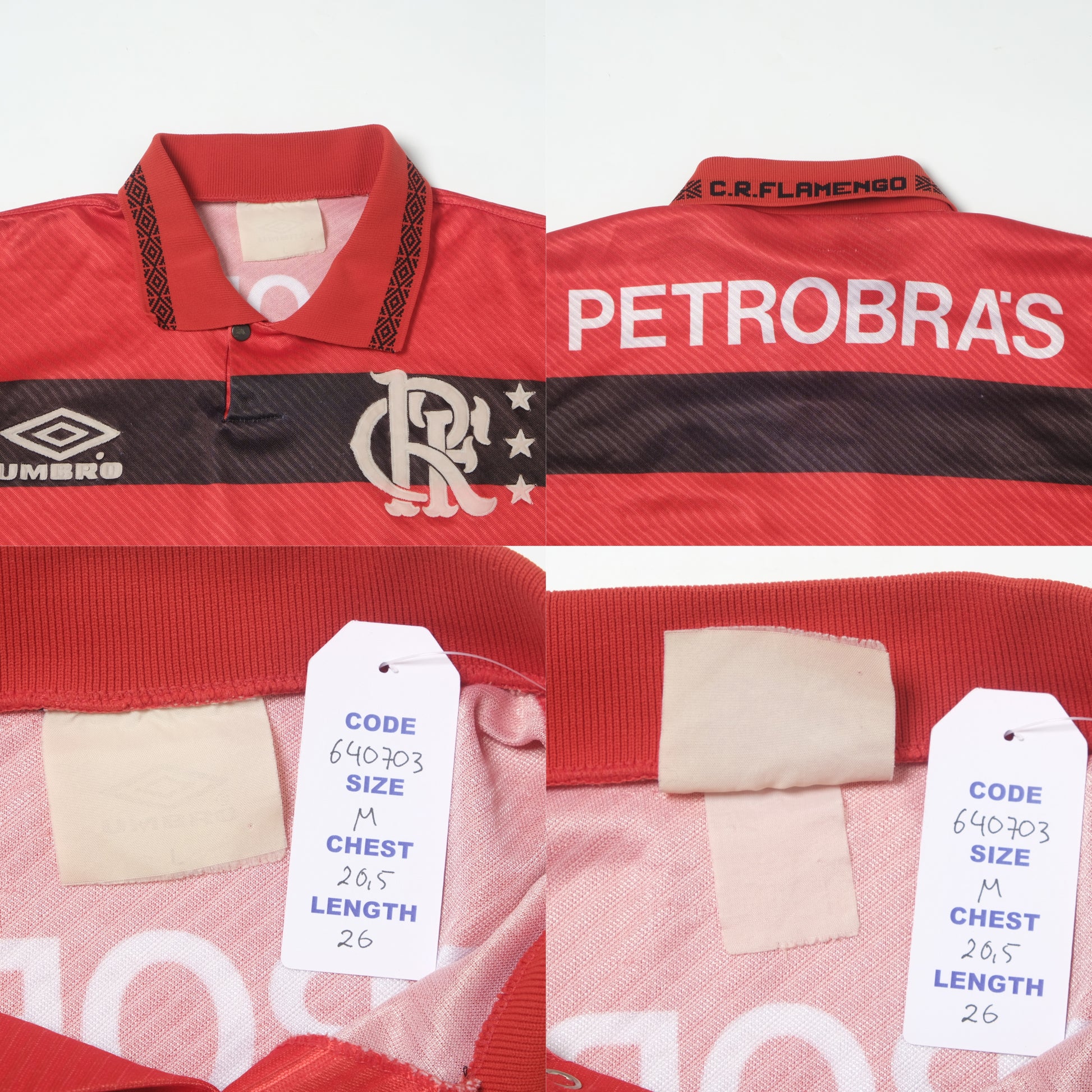 1994/95 Flamengo Home Shirt Umbro (M)