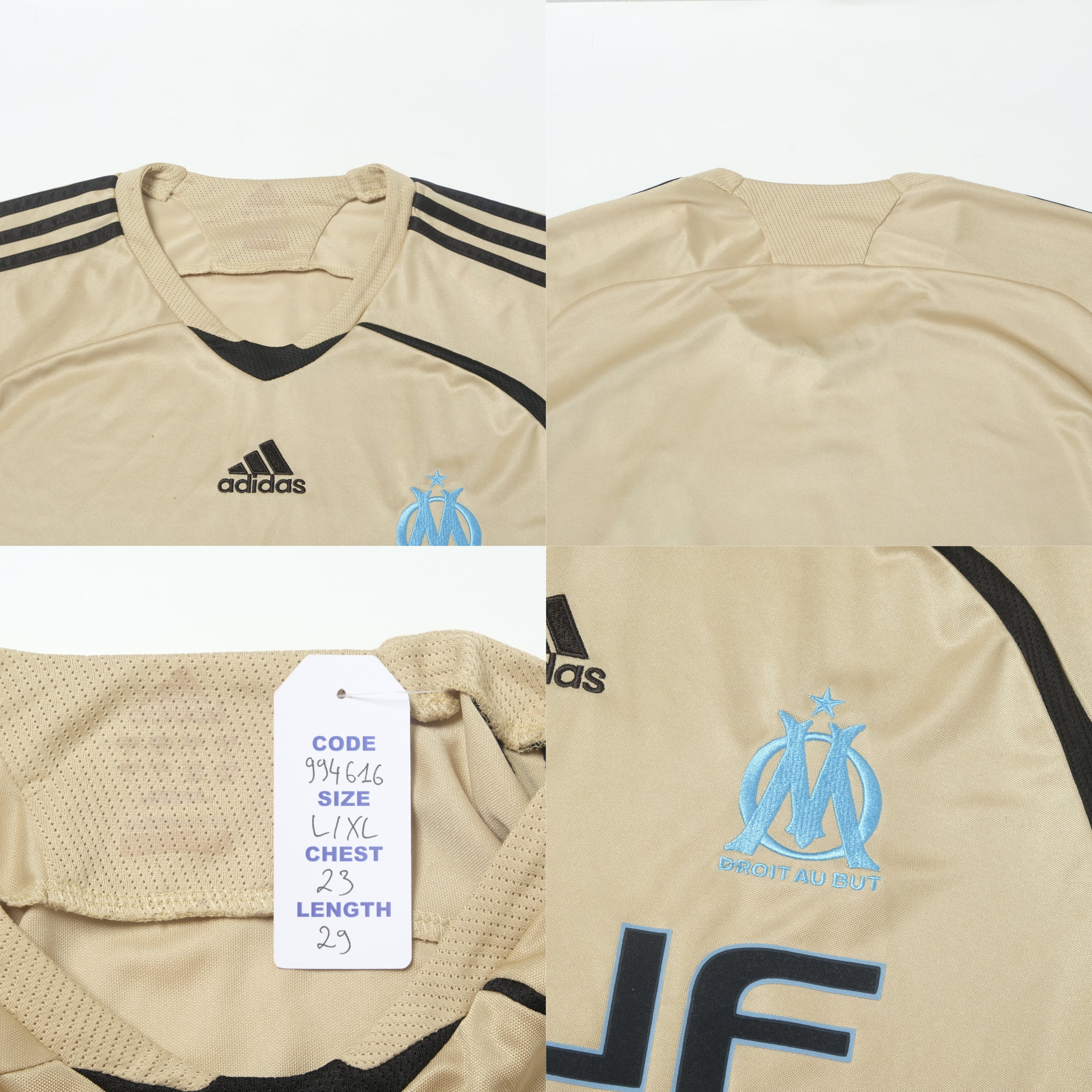 2008/09 Olympique Marseille Third Shirt Adidas (L/XL)