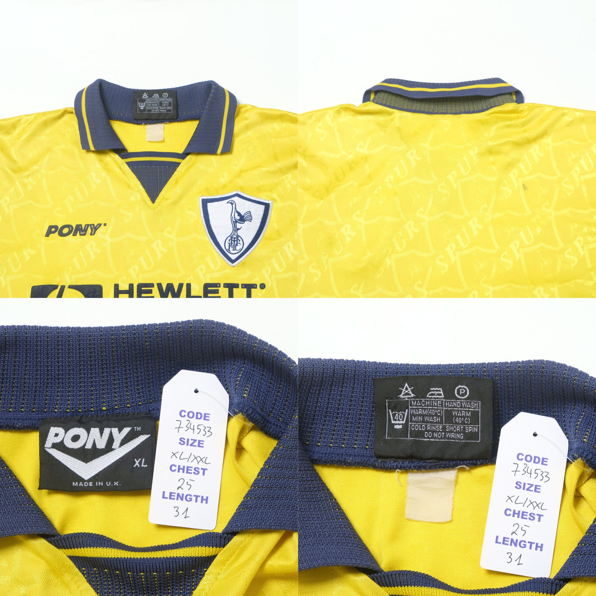 1997/99 Tottenham Hotspur Third Shirt Pony (XL)