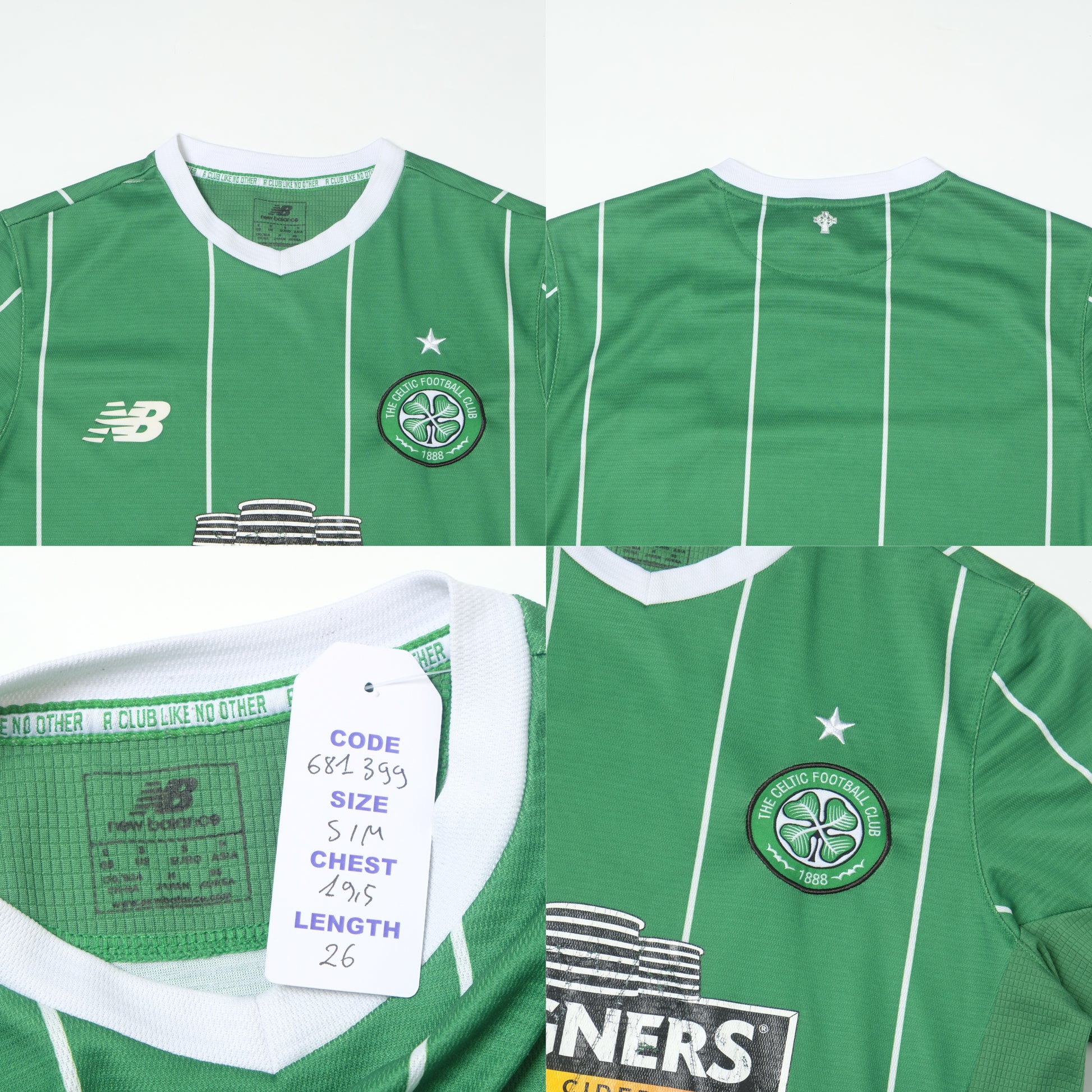 2015/16 Celtic Away Shirt New Balance (S/M)