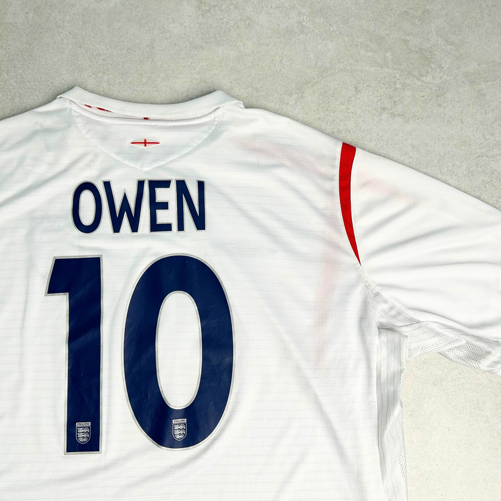 2006/08 England Home Shirt Umbro Owen (XL)