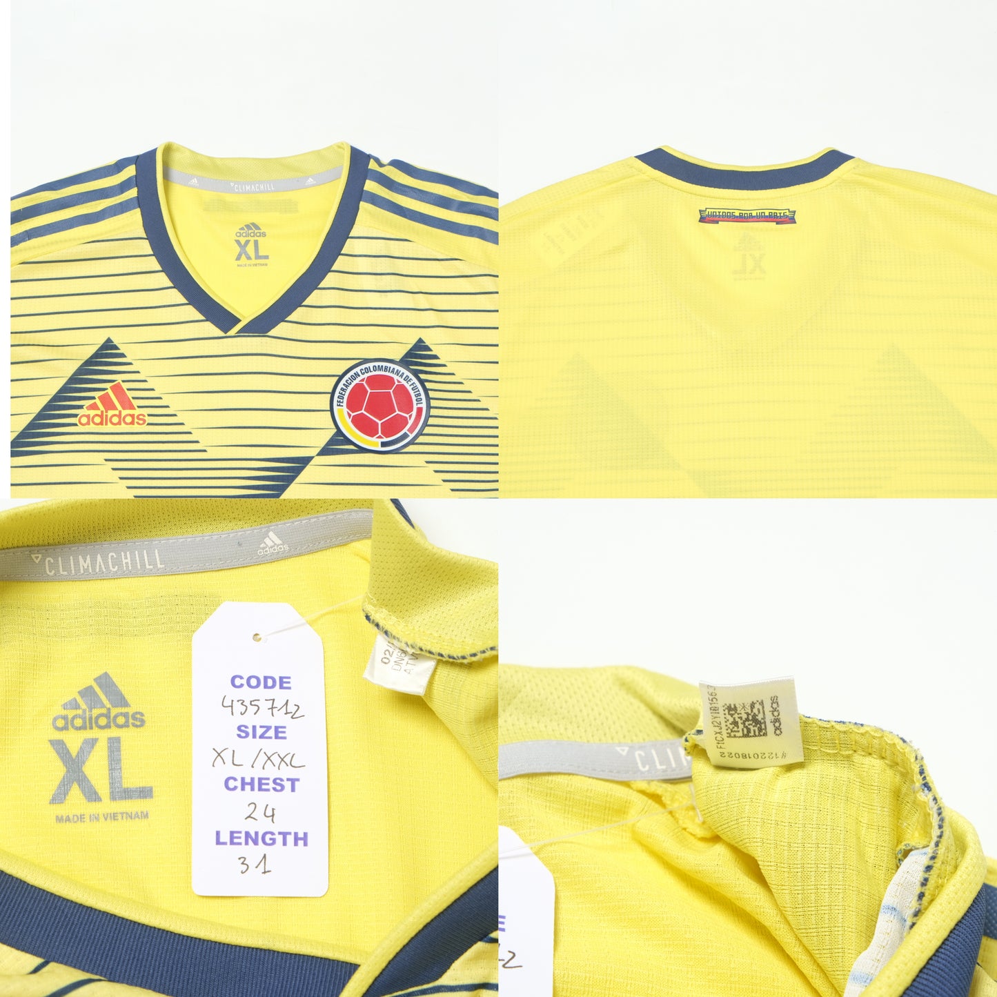 2019/20 Colombia Home Shirt Adidas (XXL)