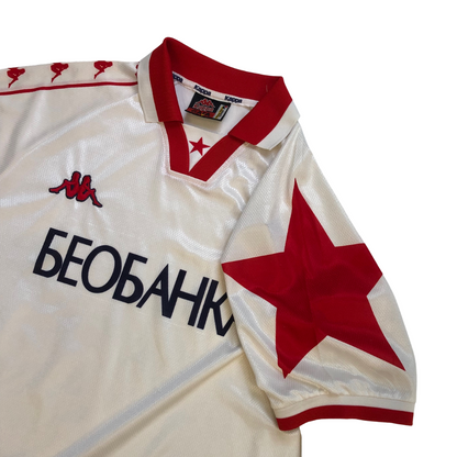 Red Star Belgrade Original Kappa 1995/1996 Away Vintage Football Shirt Large