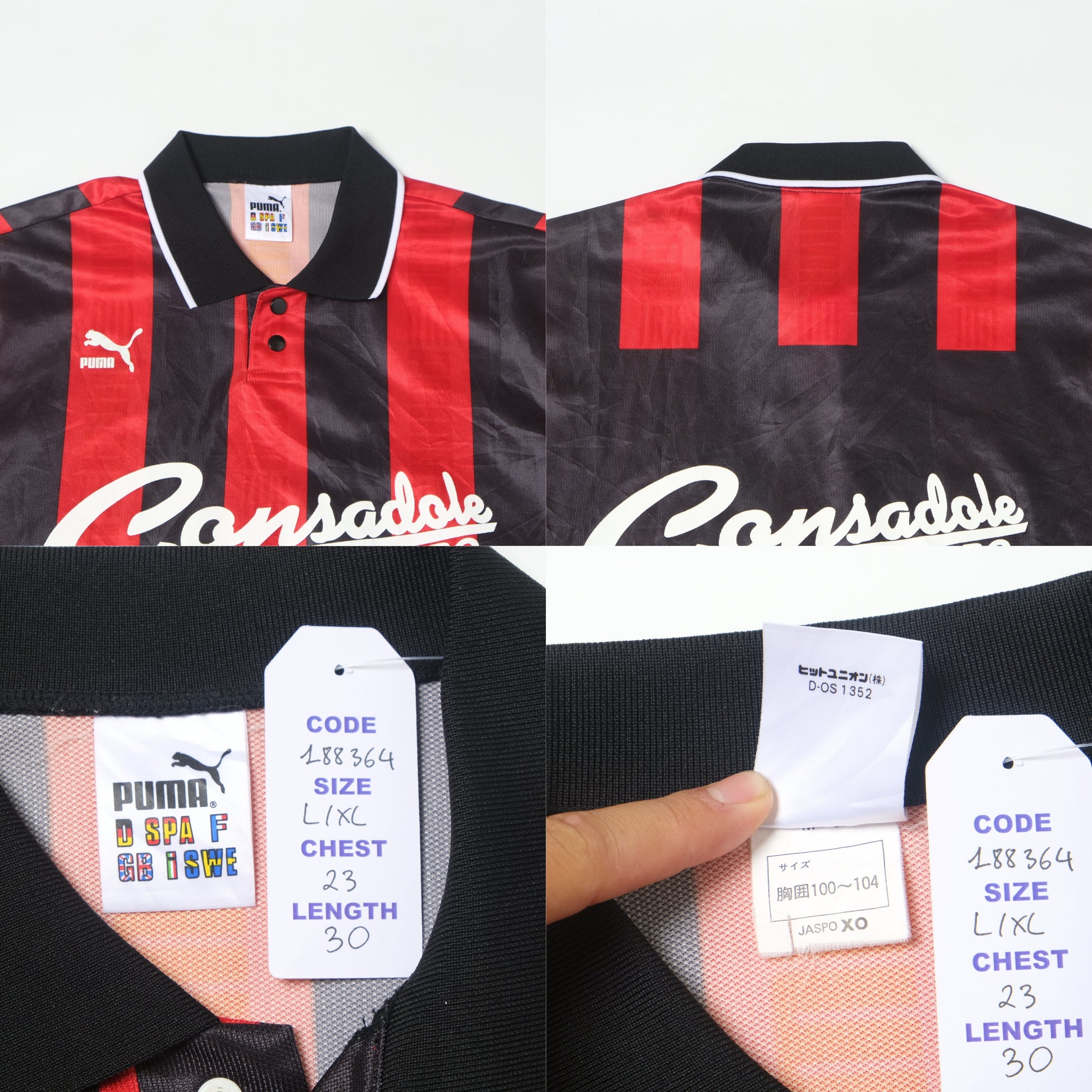 1996 Consodale Sapporo Cup Home Shirt Puma J-League (L/XL)