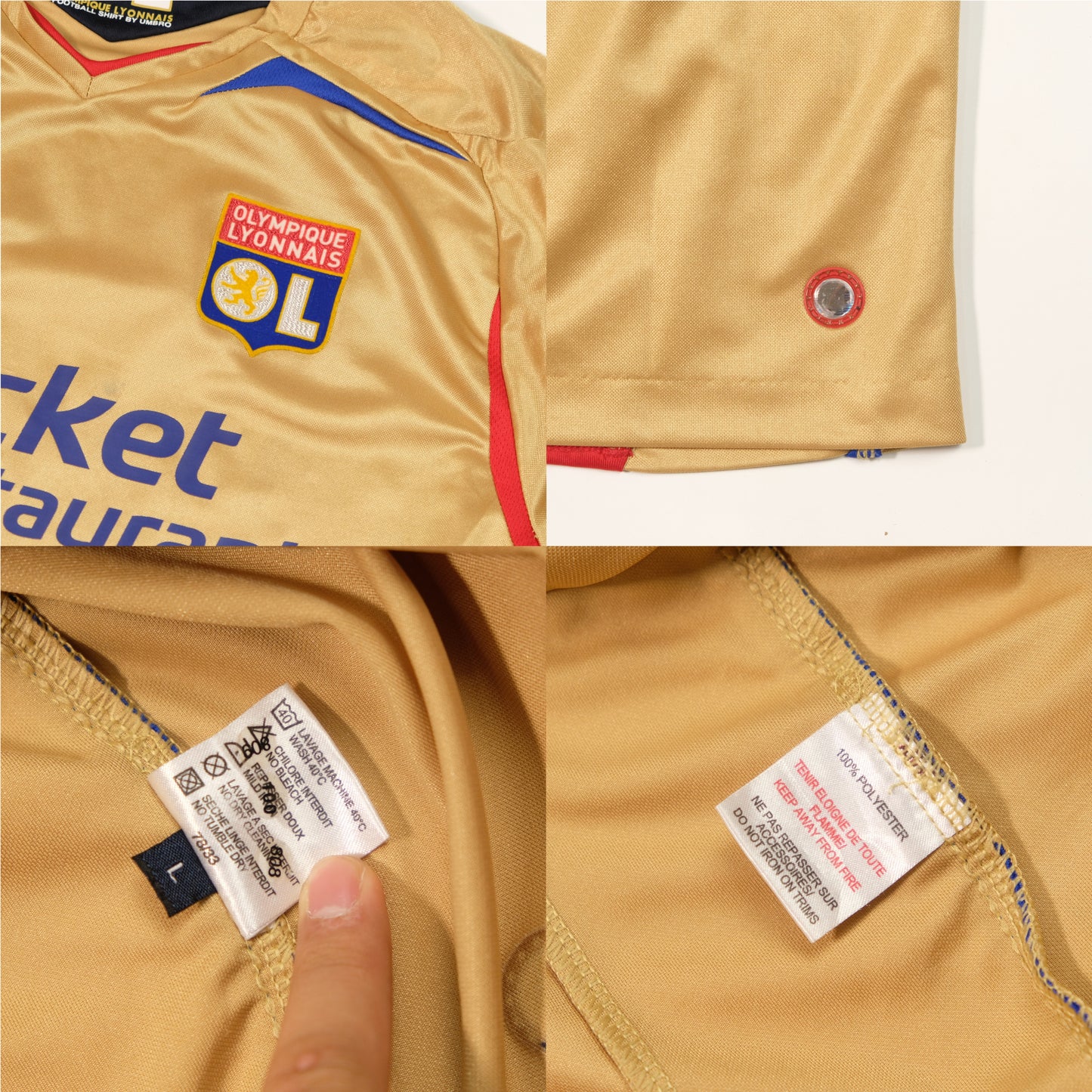 2007/08 Lyon Away Shirt Umbro Benzema (L)