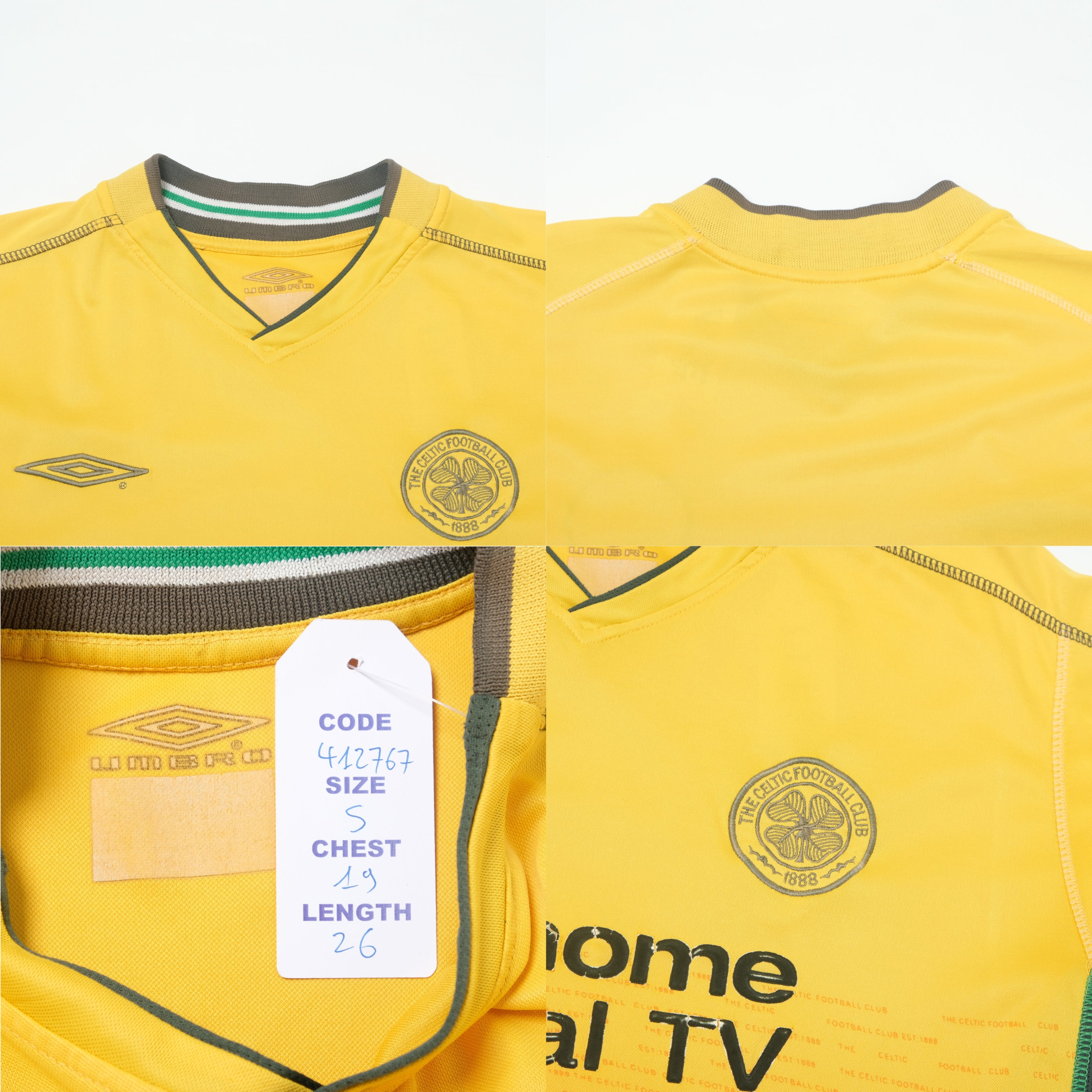 2002/03 Celtic Away Shirt Umbro (S) 