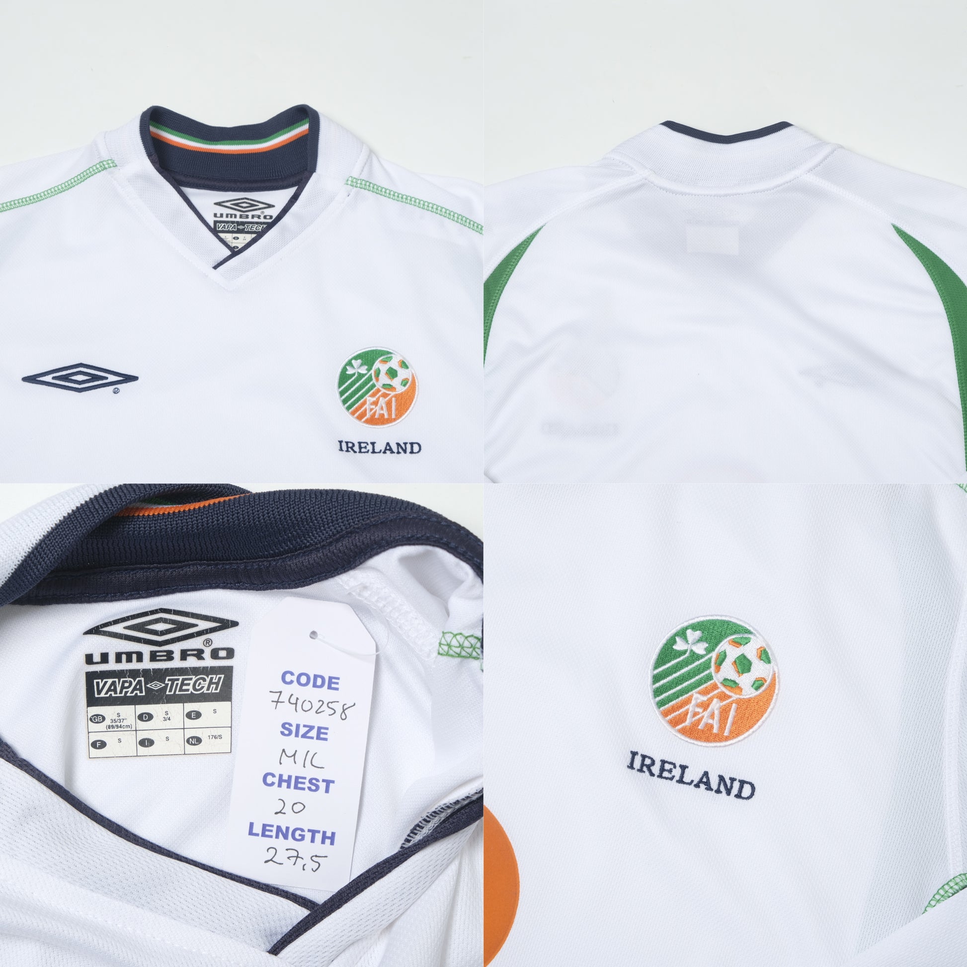 2002/03 Ireland Away Shirt Umbro (M)