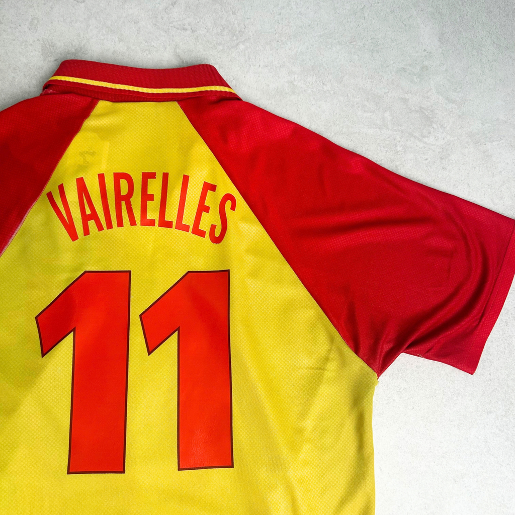 1998/1999 Lens Home Shirt Umbro Vairelles (S/M)