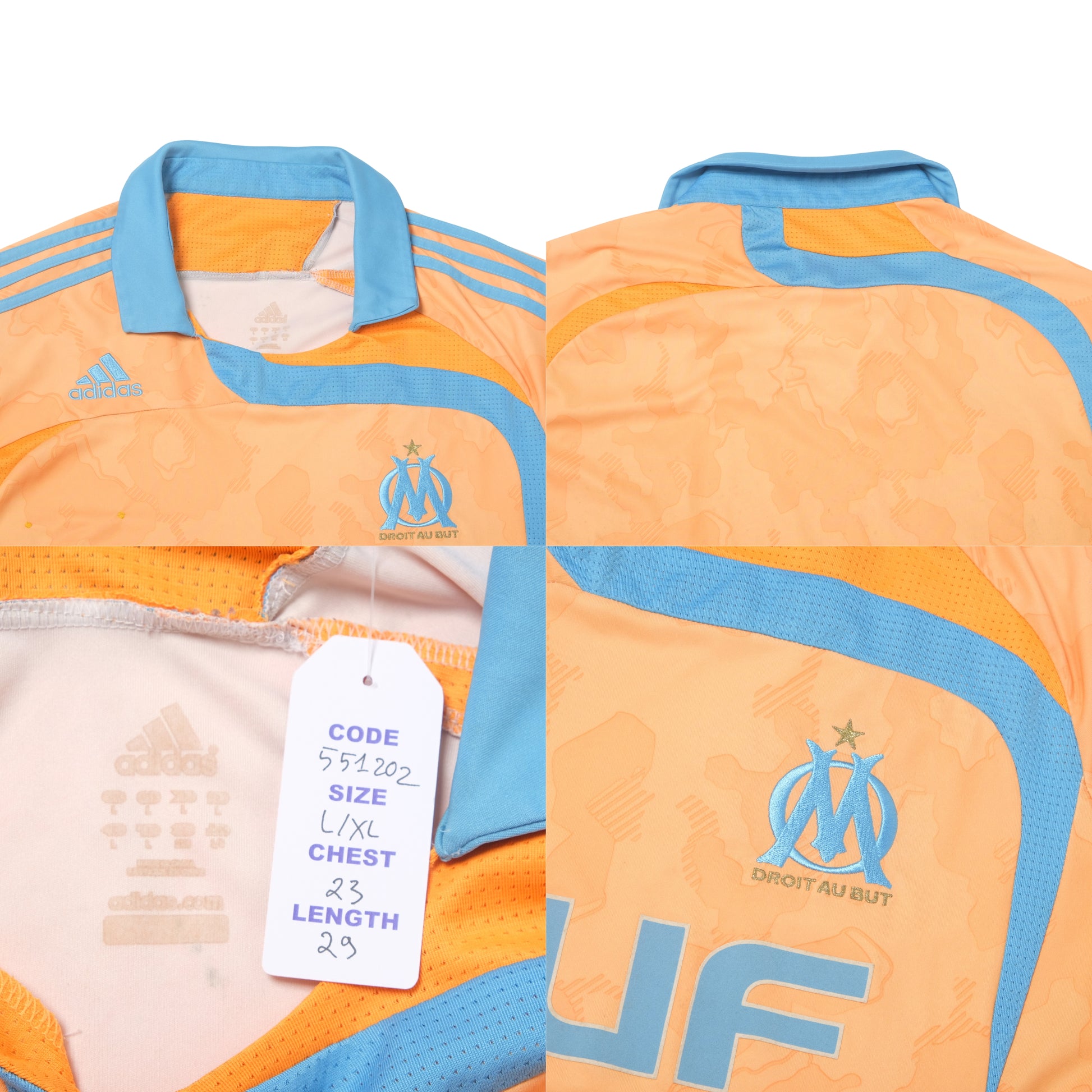 2007/08 Olympique Marseille Third Shirt Adidas (L/XL)
