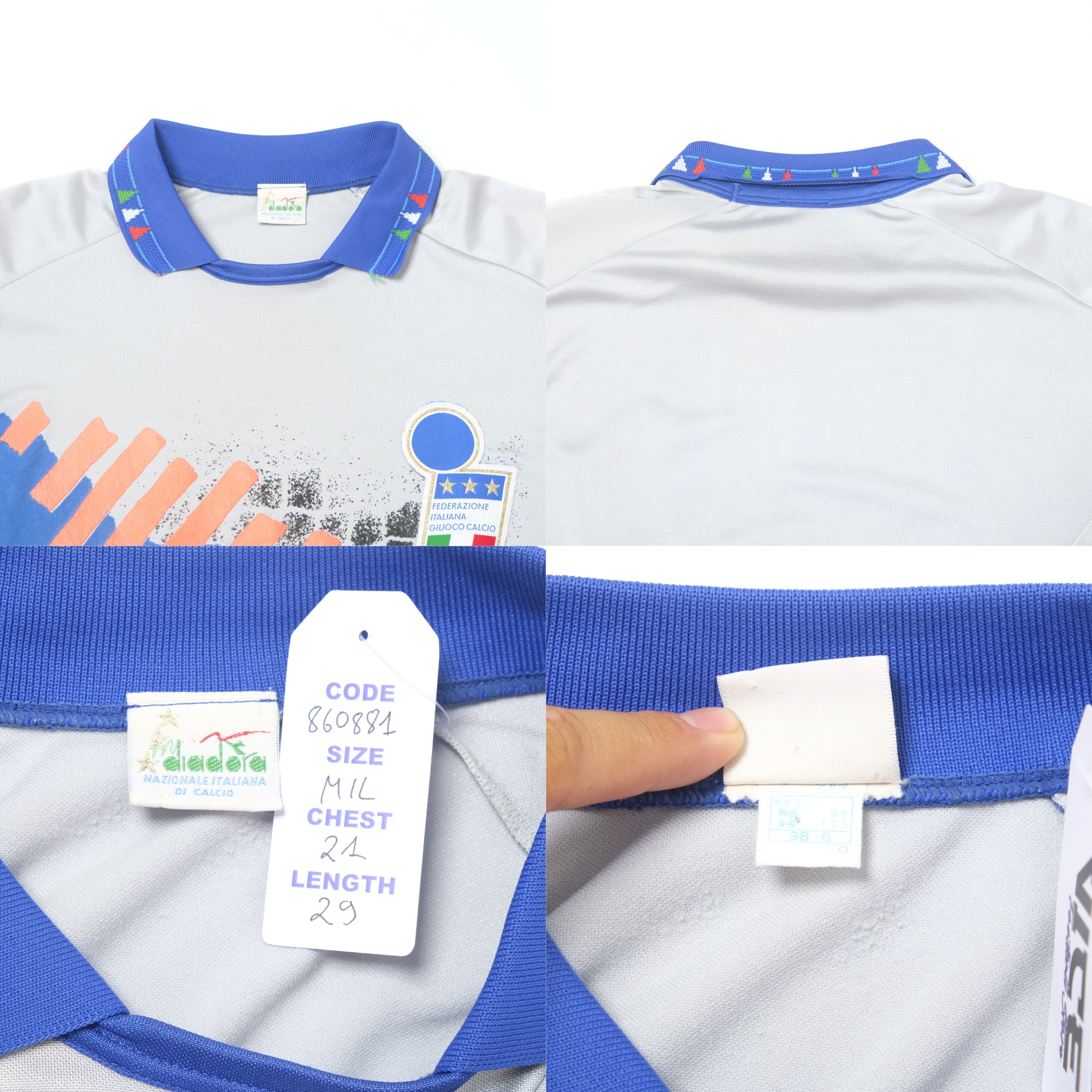 1992/93 Italy Goalkeeper Shirt Diadora (M/L) – VICE Football