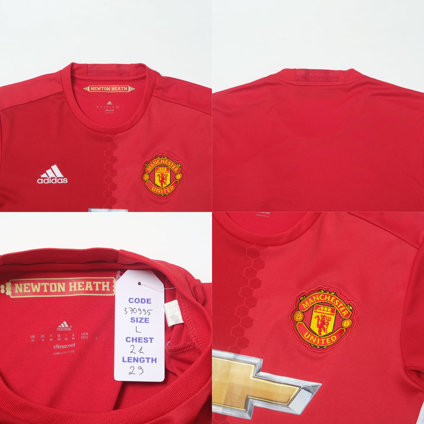 2016/17 Manchester United Home Shirt Adidas (L)