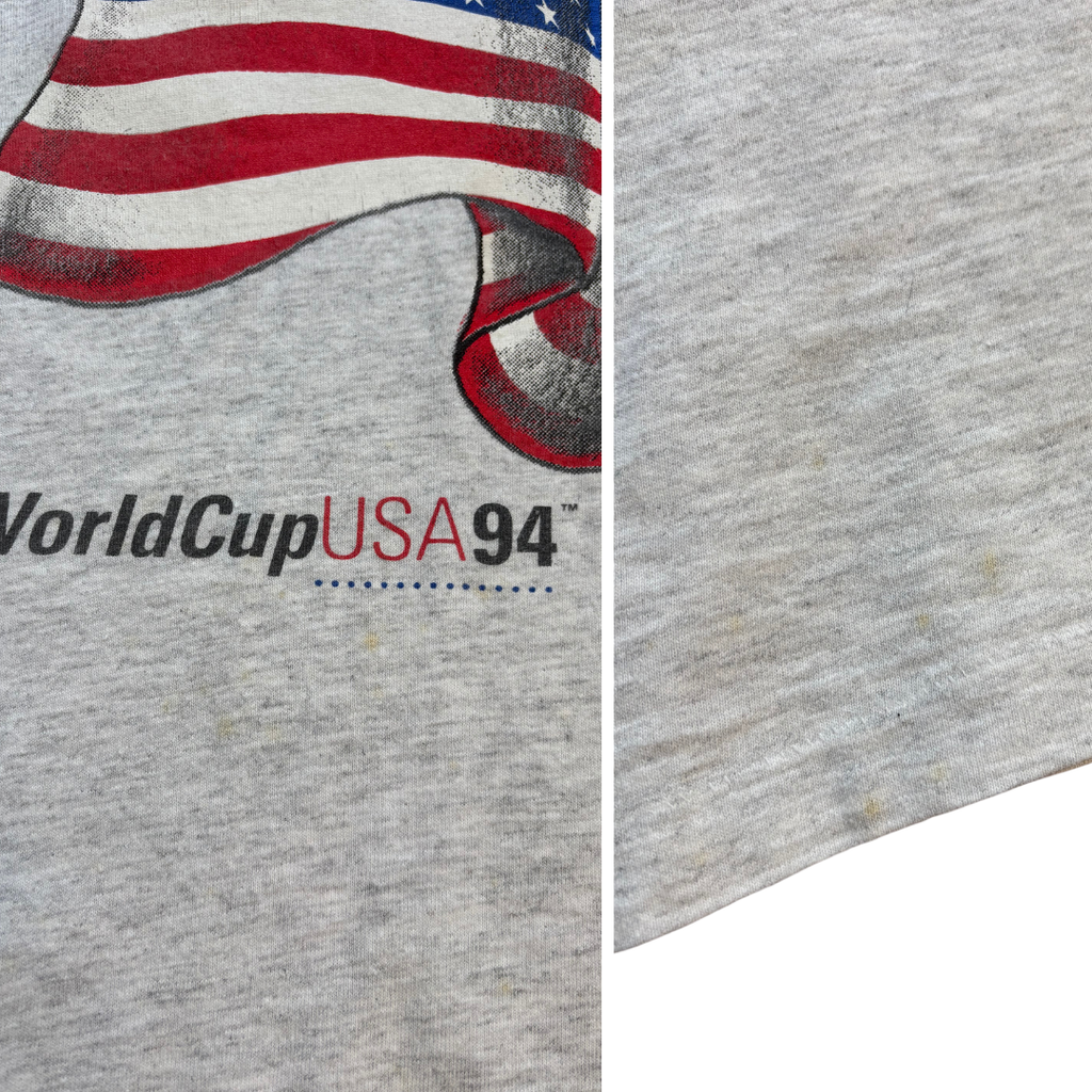 Camiseta de punto simple vintage Adidas USA Mundial 1994 Nutmeg (L)