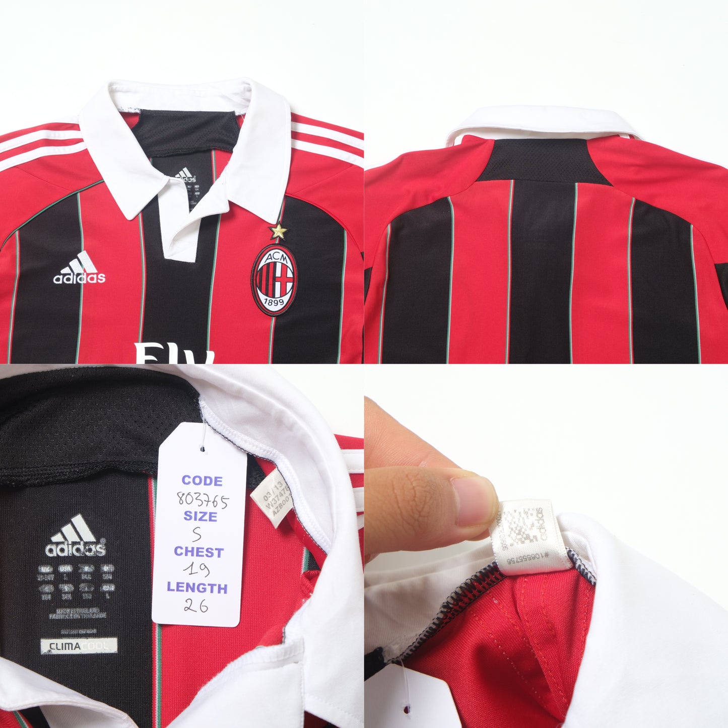 2012/13 AC Milan Home Shirt Adidas (Y)