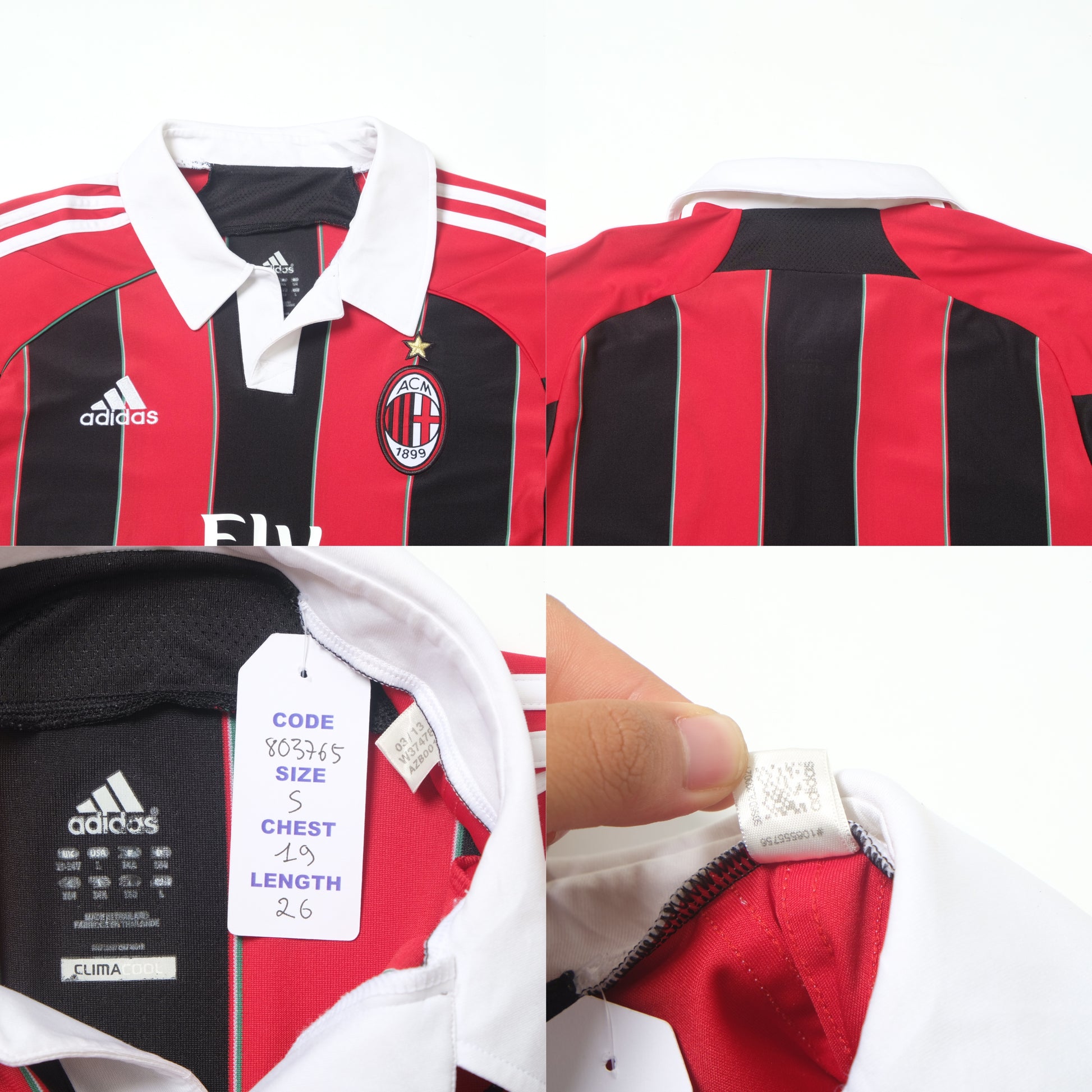 2012/13 AC Milan Home Shirt Adidas (Y)