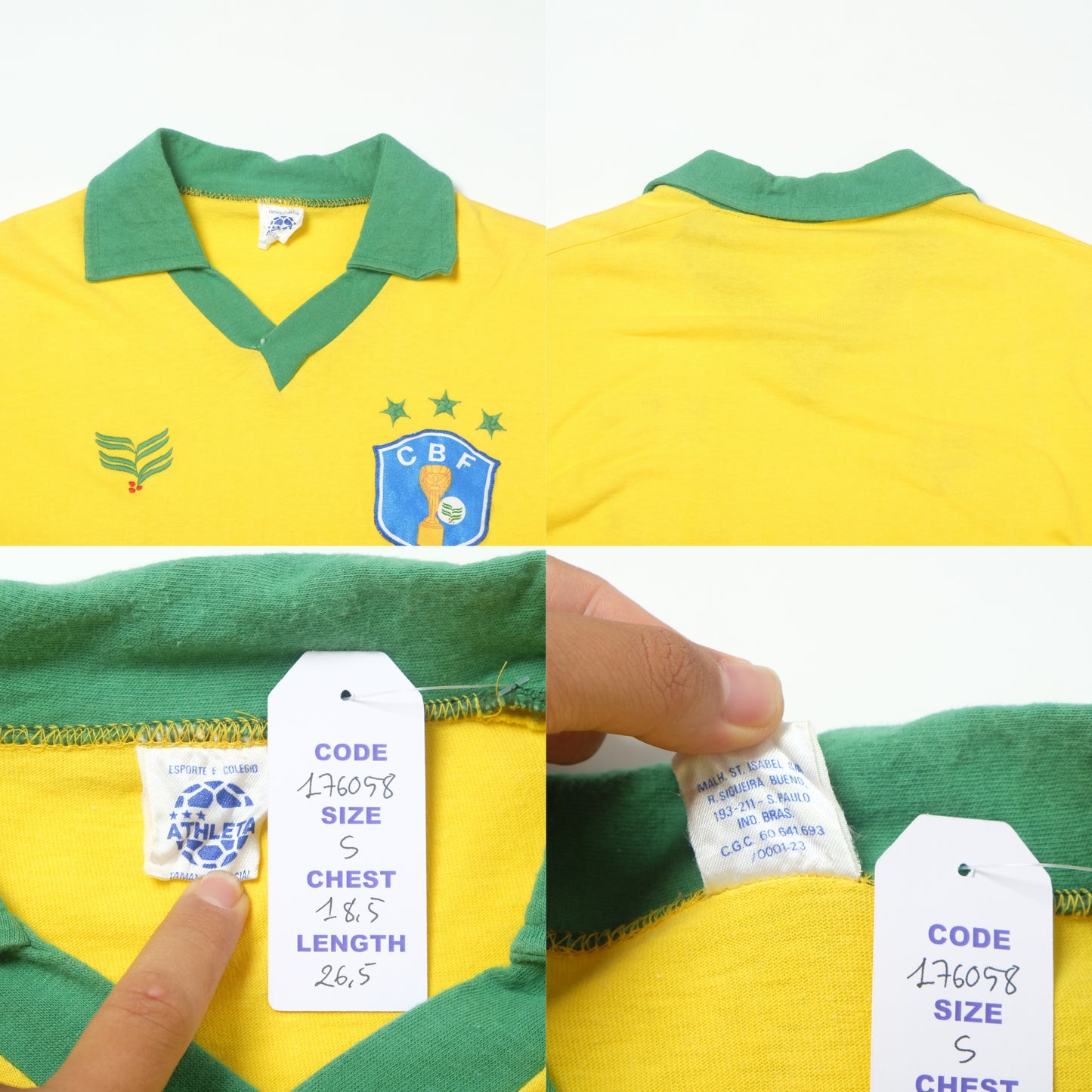 1986/88 Brazil Home Shirt Athleta (M)