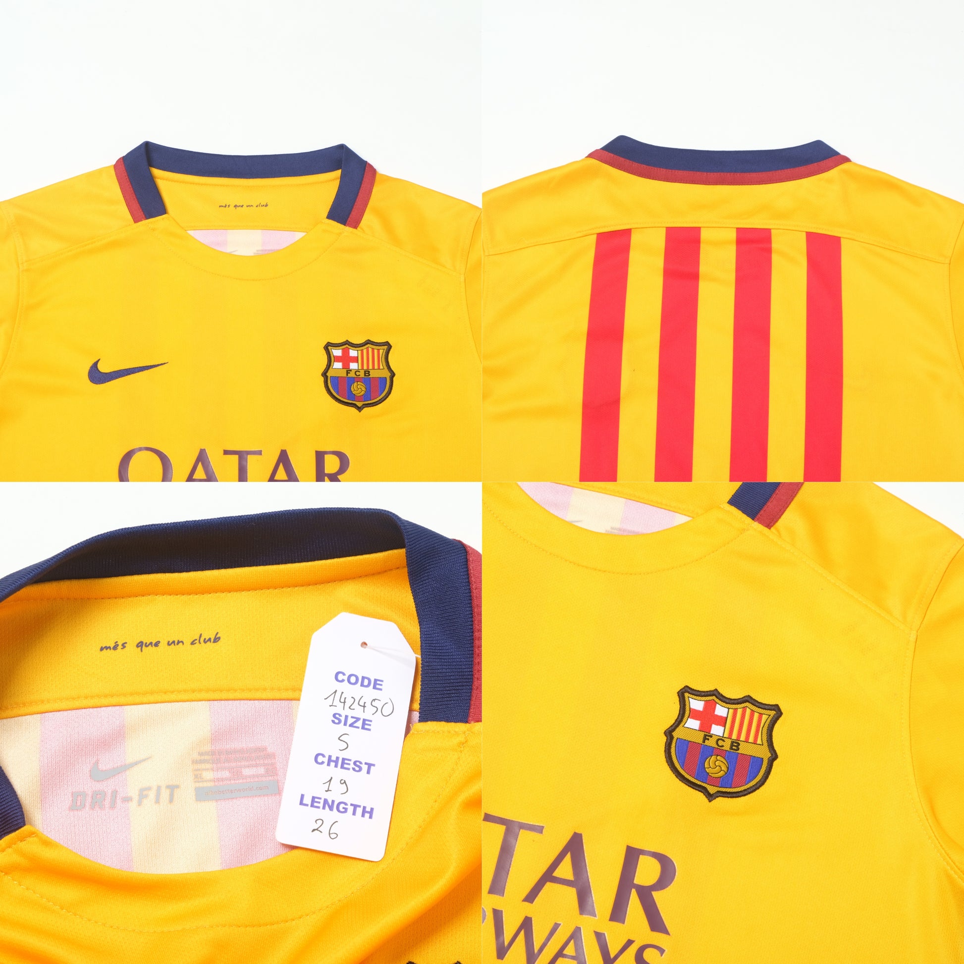 2015/16 Barcelona Away Shirt Nike (M)