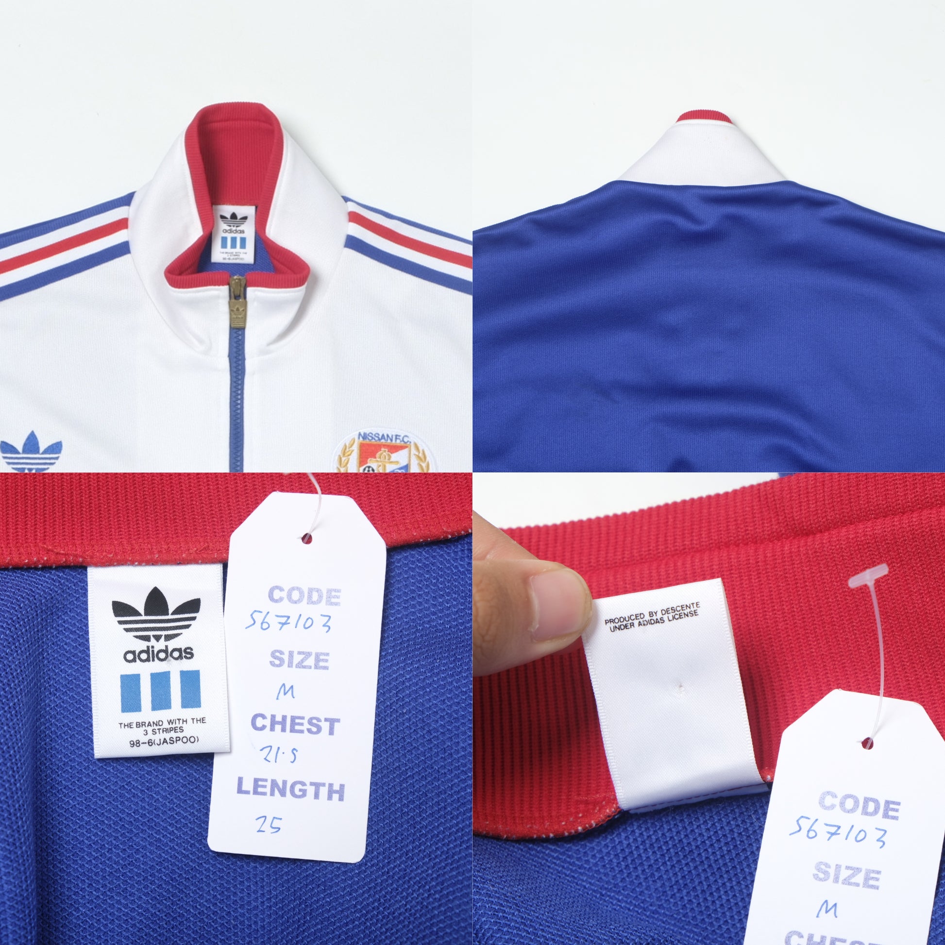 1993/94 Yokohama Marinos Track Jacket J-League Adidas (M)