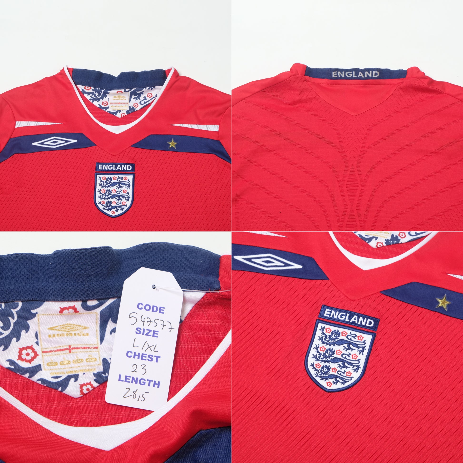 2008/10 England Away Shirt Umbro (L/XL)