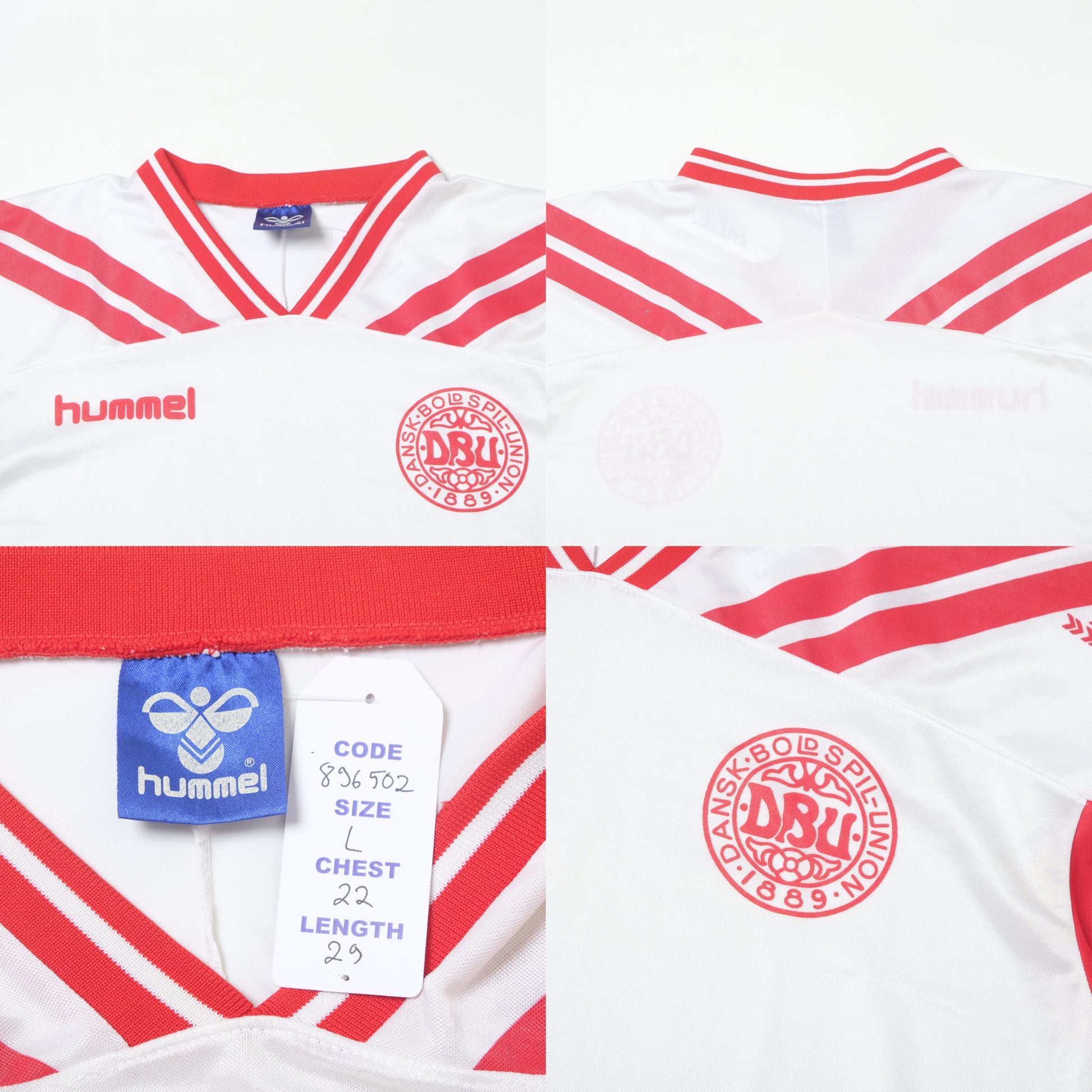 1992 Denmark Training Shirt Hummel (L)