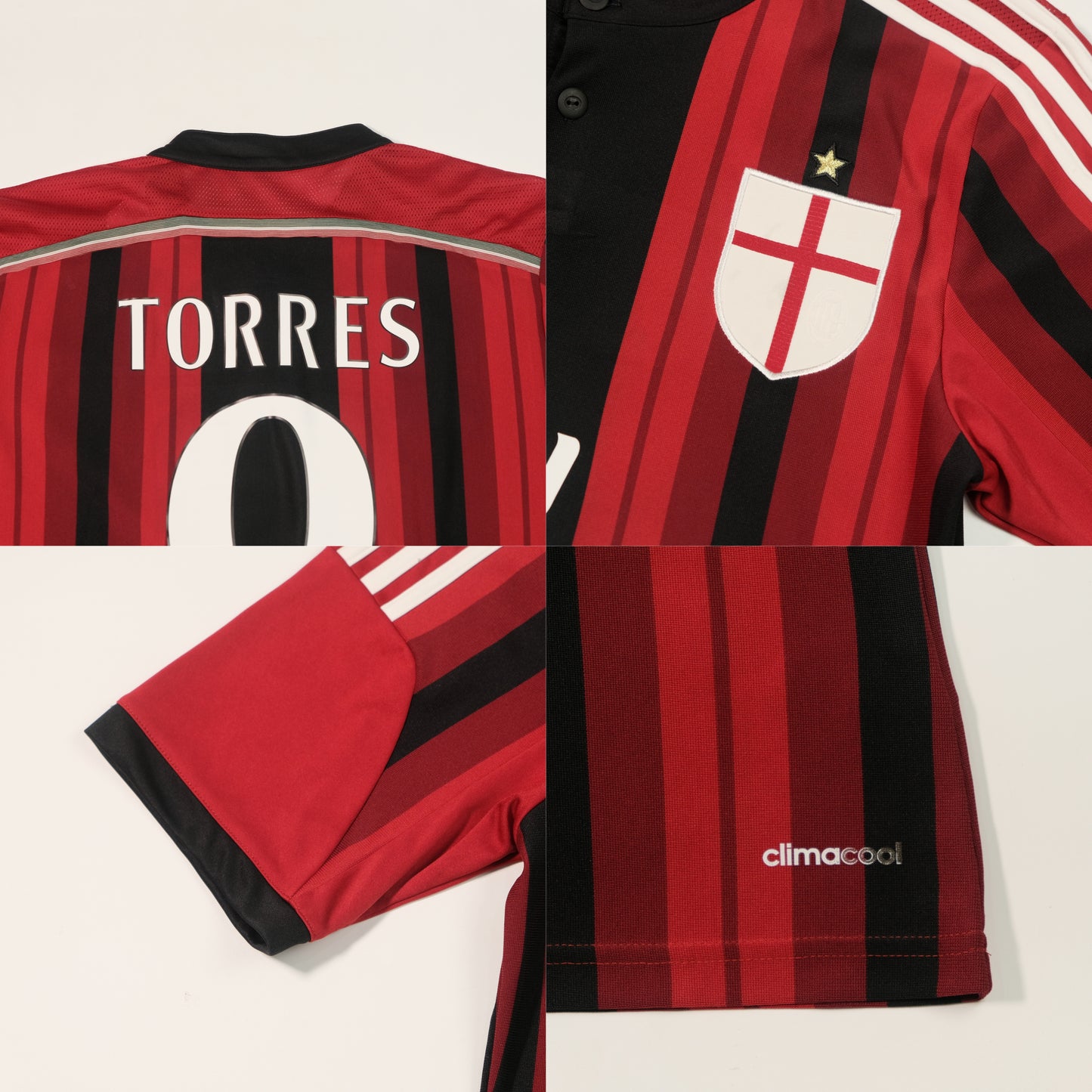 2014/15 AC Milan Home Shirt Adidas Torres (S)