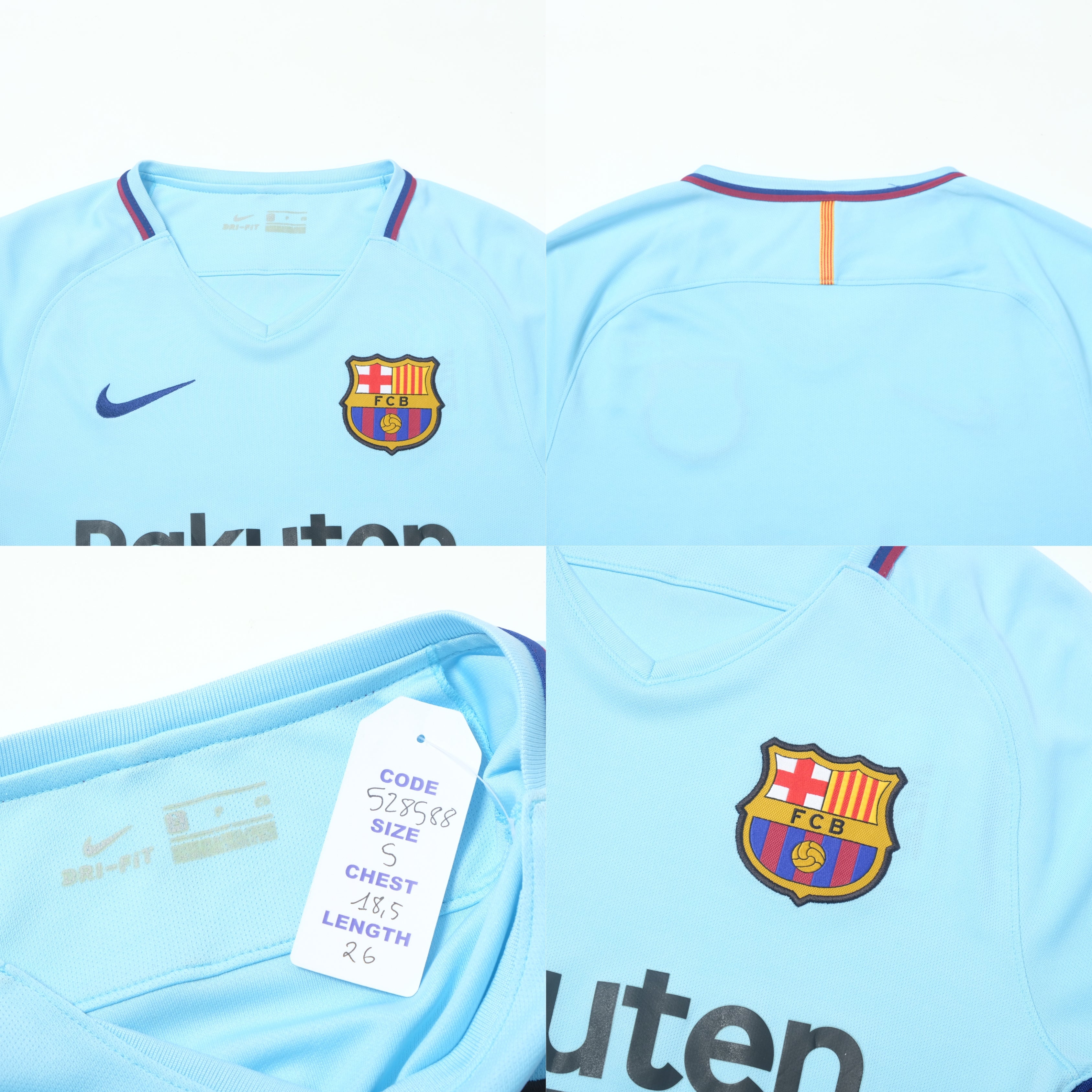 2017/18 Barcelona Away Shirt Nike (S)