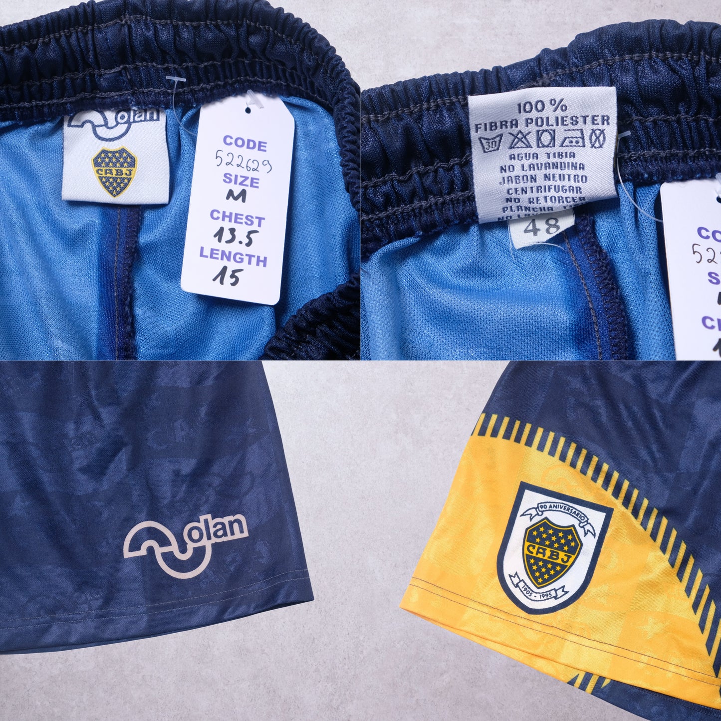 1995/96 Boca Juniors Home Shorts Nolan (M) 