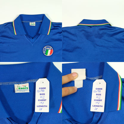 Italy 1986/1990 Diadora Original Home Football Shirt Medium/Large