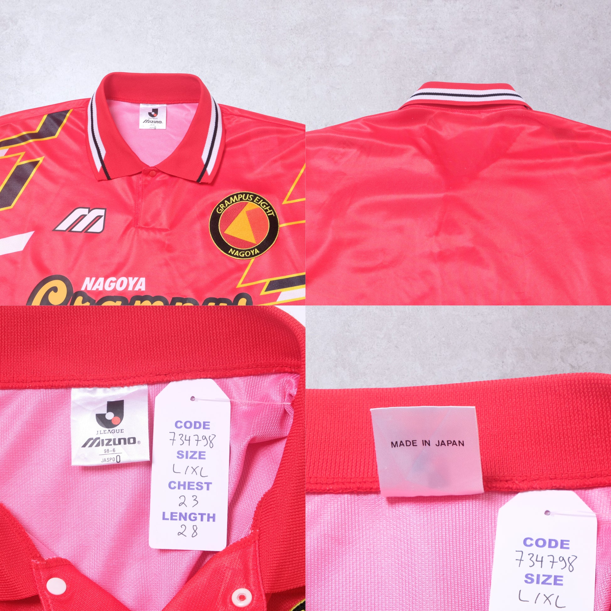 1994/96 Nagoya Grampus Home Shirt Mizuno (M)