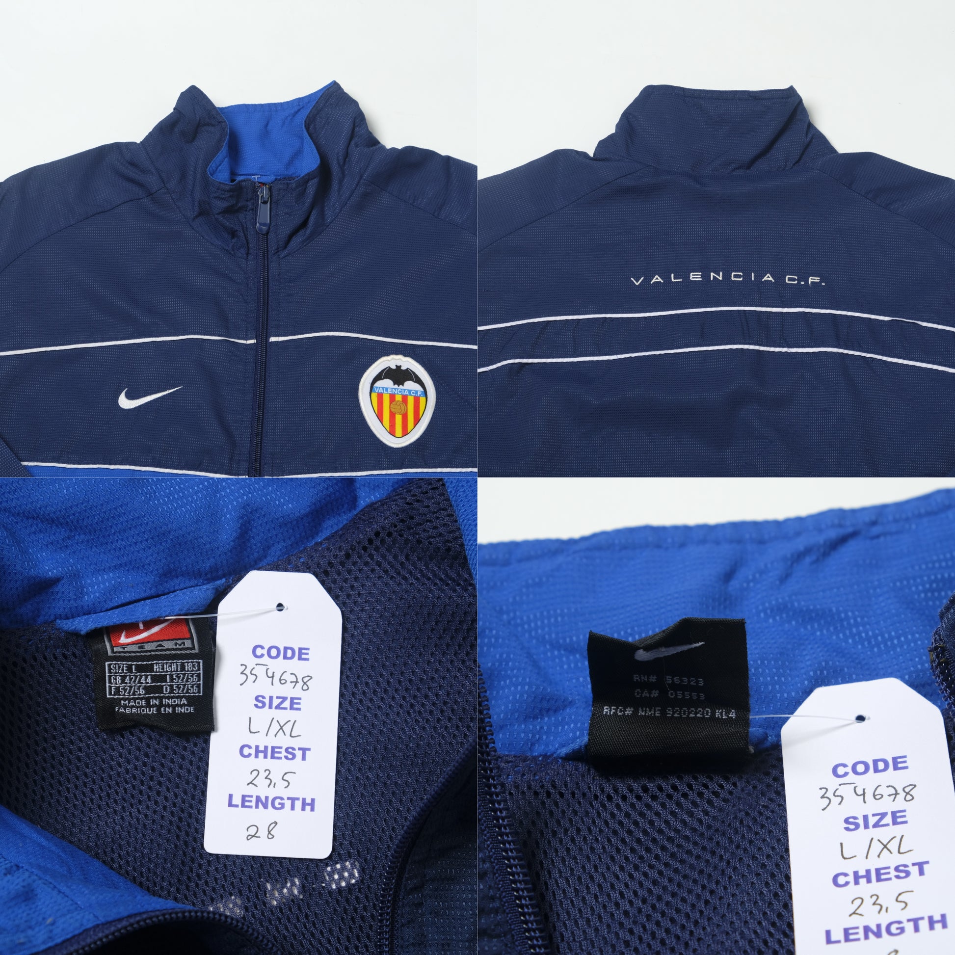 2001/02 Valencia Training Track Jacket Nike (L/XL)