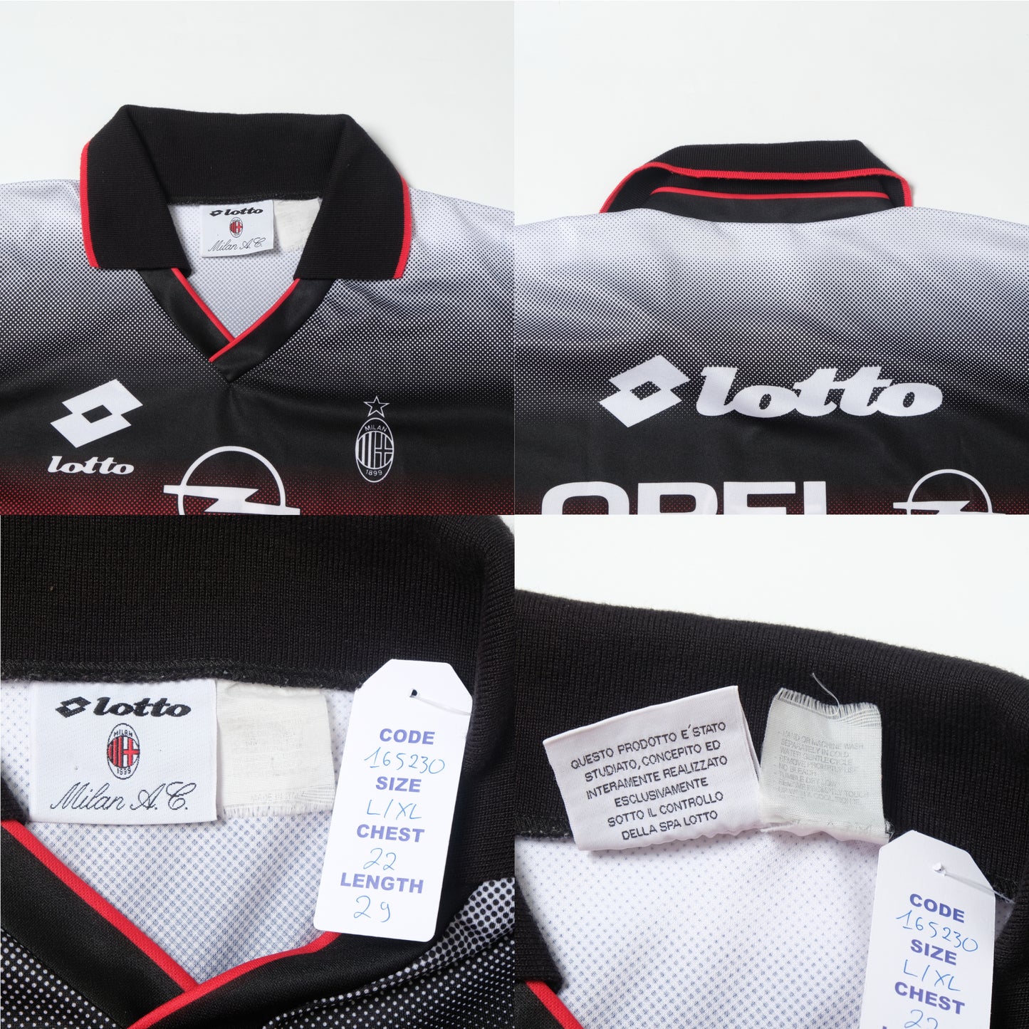 1996/97 AC Milan Training Shirt Lotto (L/XL)
