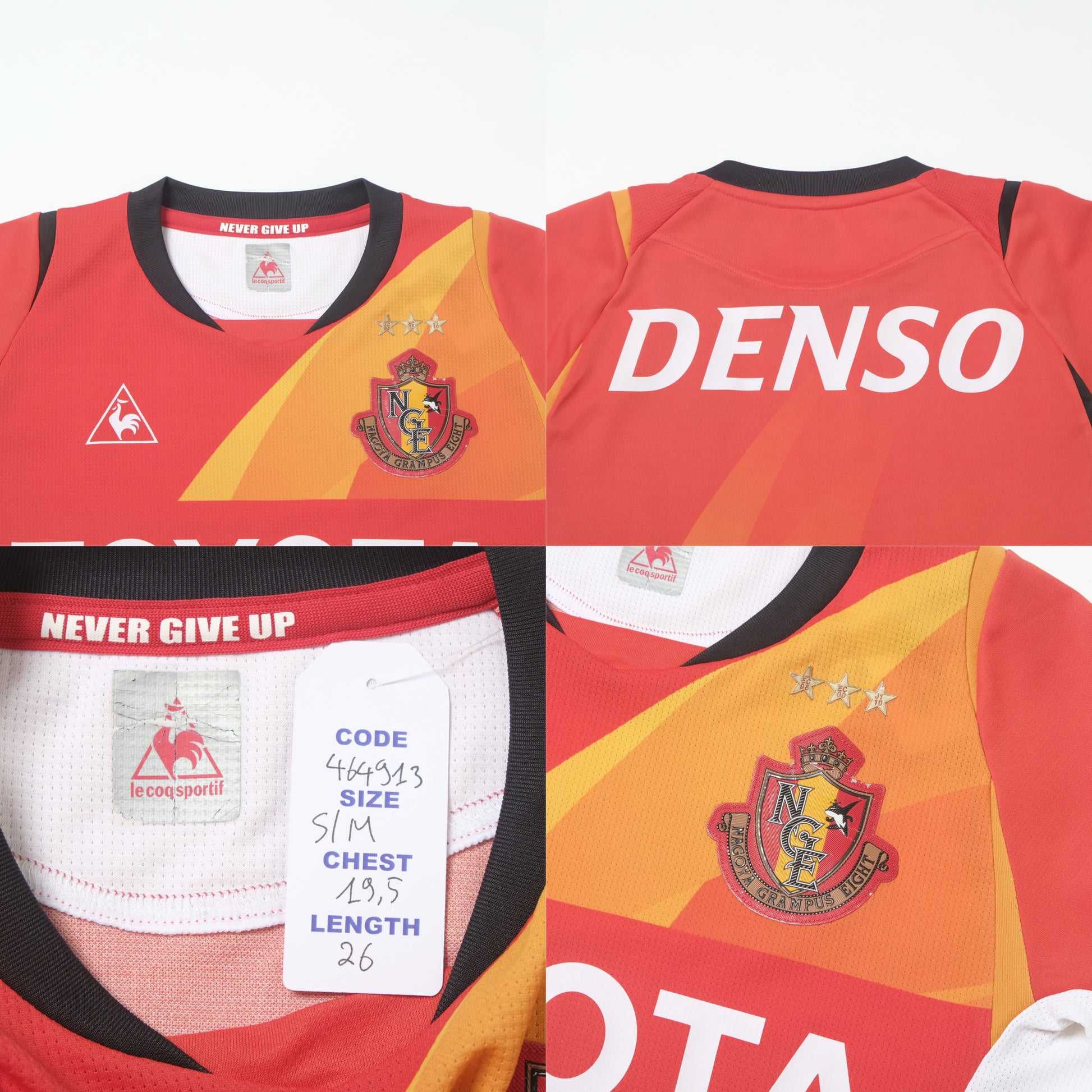 2014/15 Nagoya Grampus Home Shirt Le Coq Sportif (S/M)