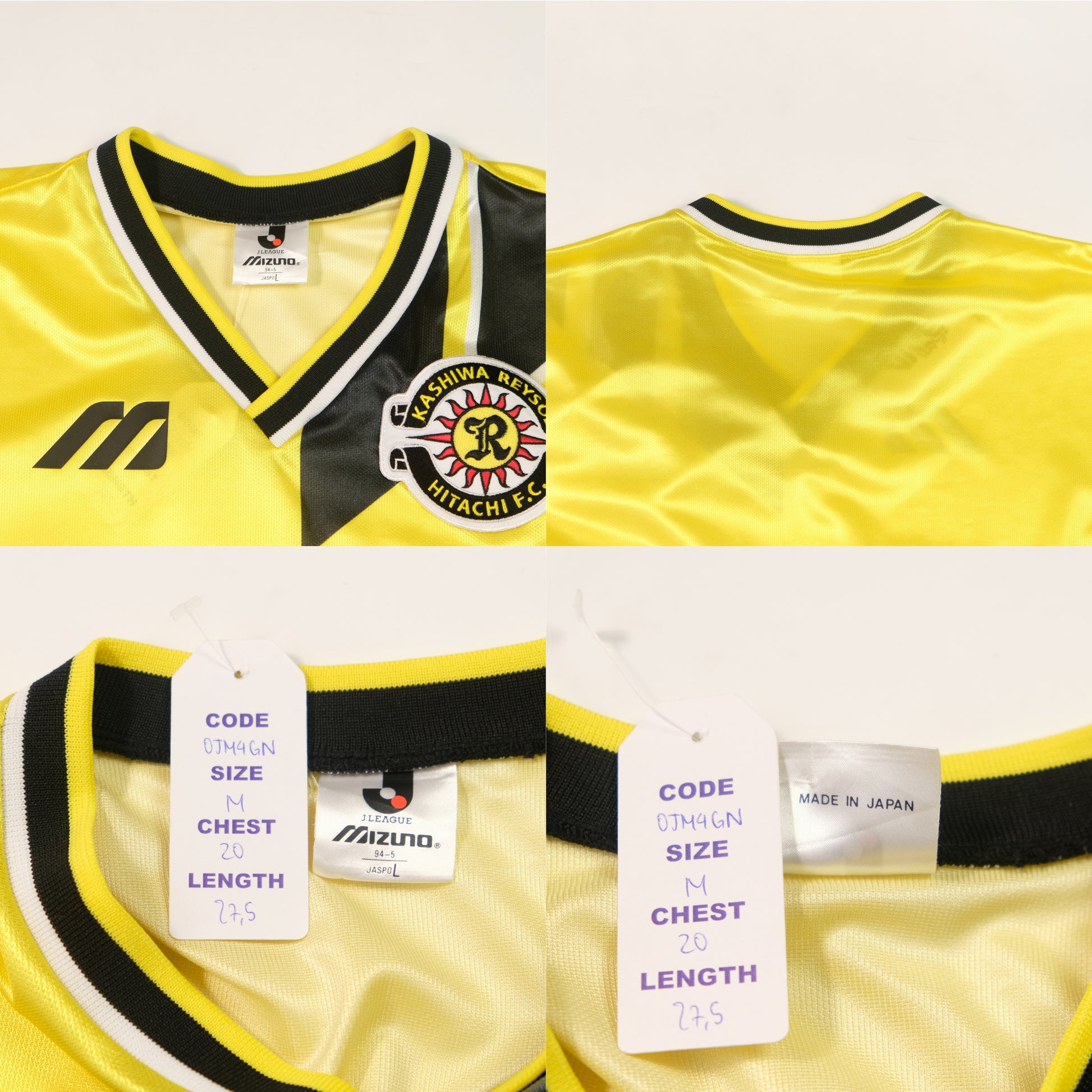 1995 Kashiwa Reysol Home Shirt J-League Mizuno (M)