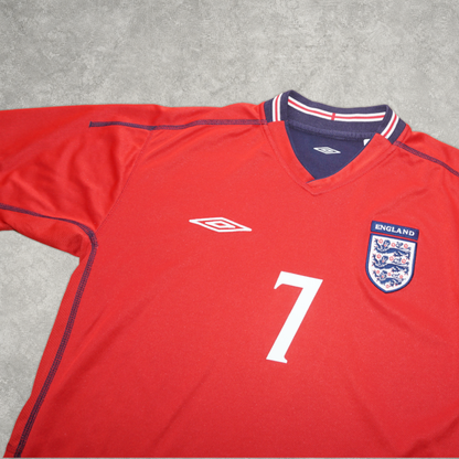 2002/04 Inglaterra Camiseta Visitante Umbro Beckham (S)