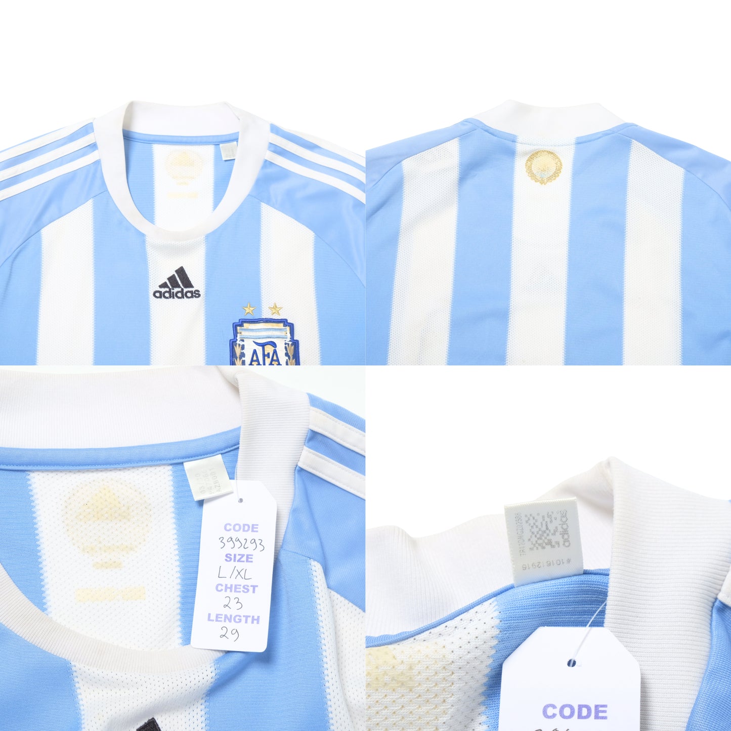 2010/11 Argentina Home Shirt Adidas (L/XL)