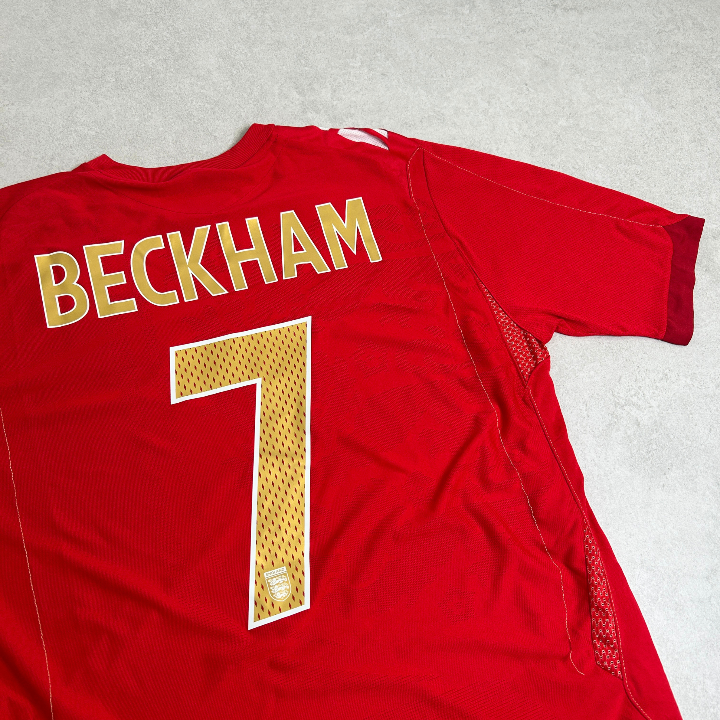2006/08 England Away Shirt Umbro Beckham (L)