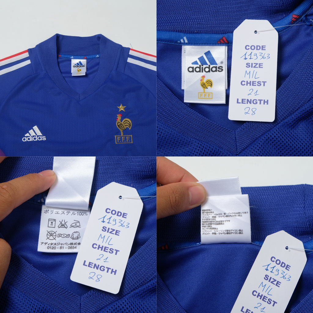 2002/04 France Home Shirt Adidas (M/L)