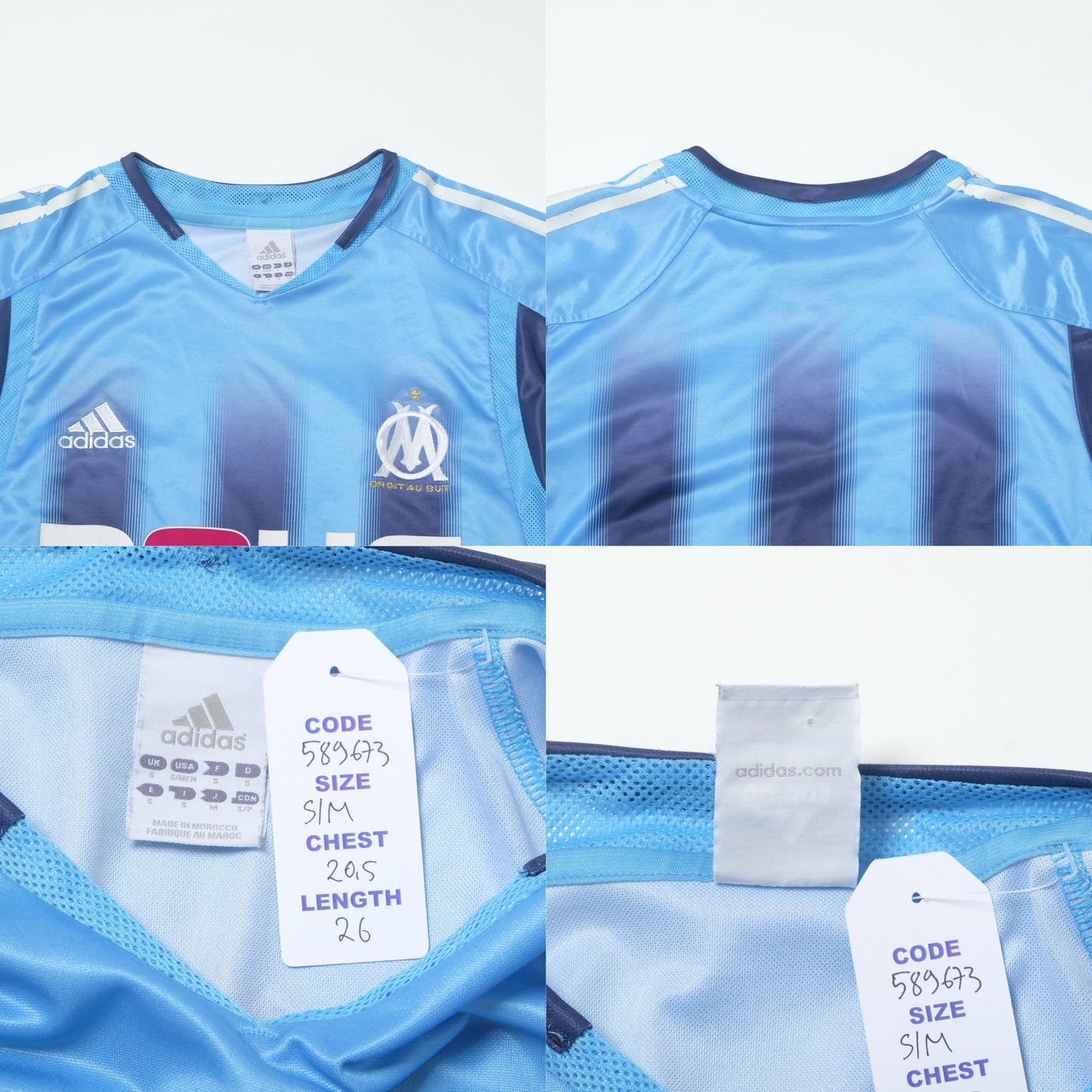 2007/08 Olympique Marseille Away Shirt Adidas (S/M)