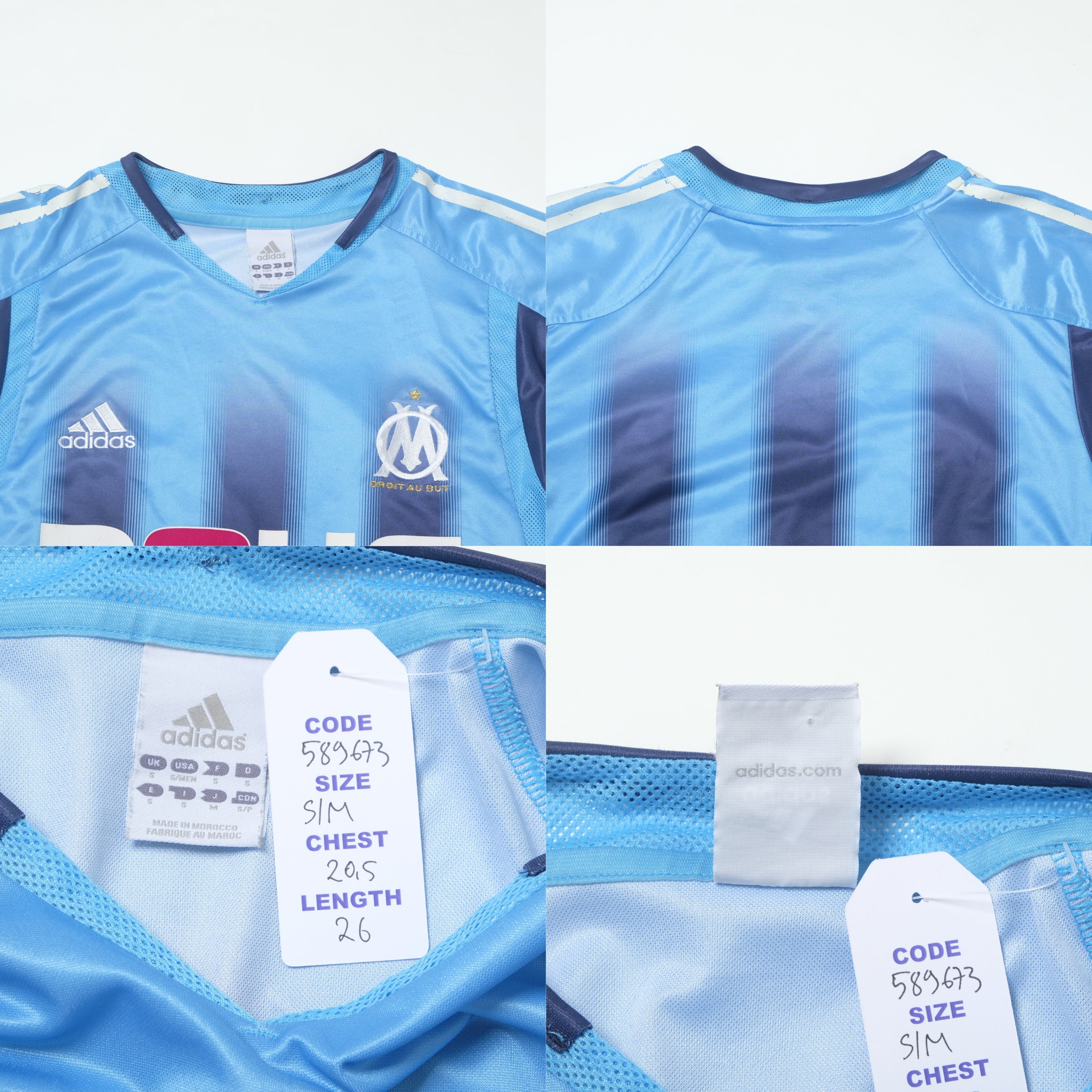 2007/08 Olympique Marseille Away Shirt Adidas (S/M)