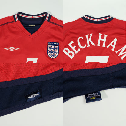 England Beckham Original 2002/2004 Home Football Shirt Large