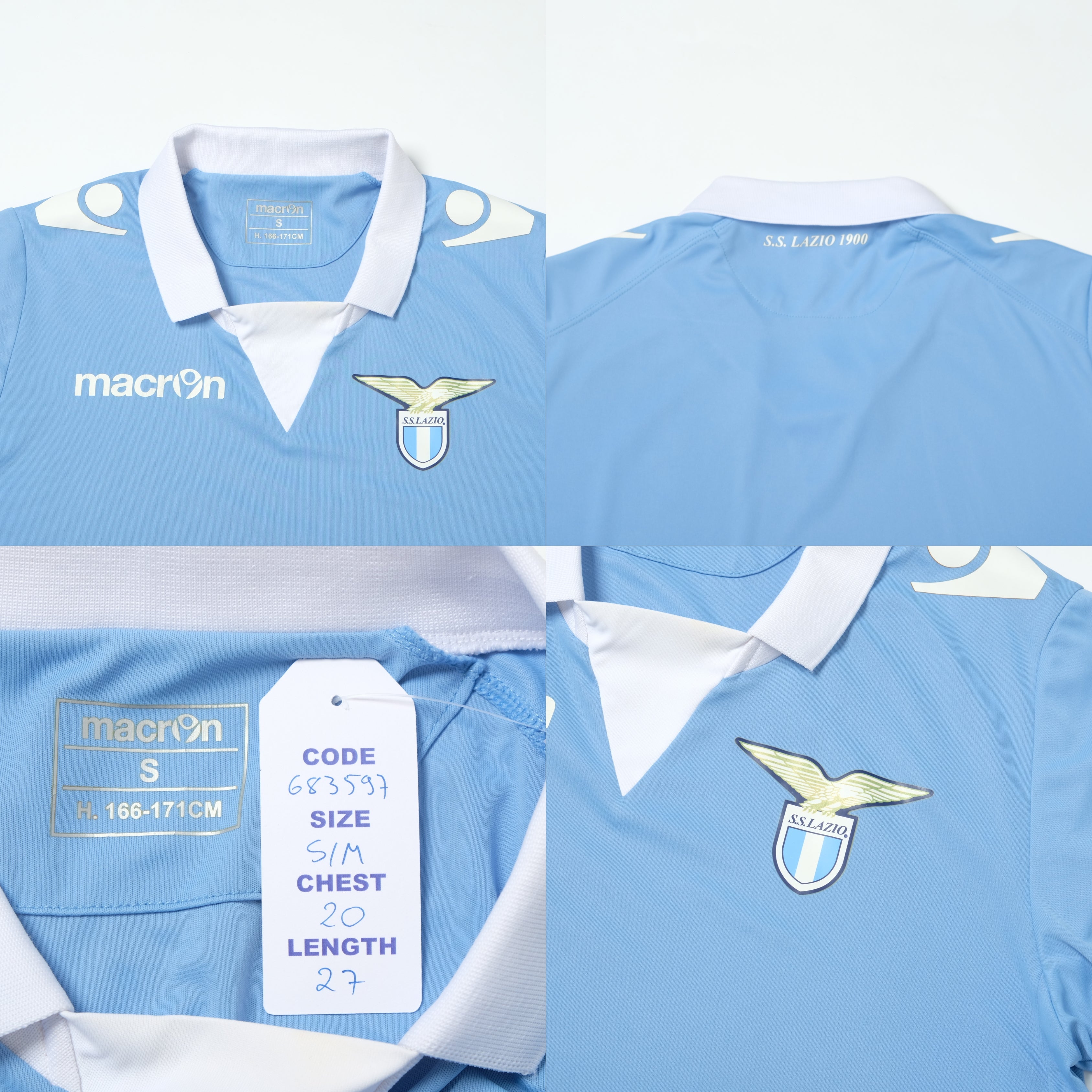 2014/15 Lazio Home Shirt Macron (S/M)