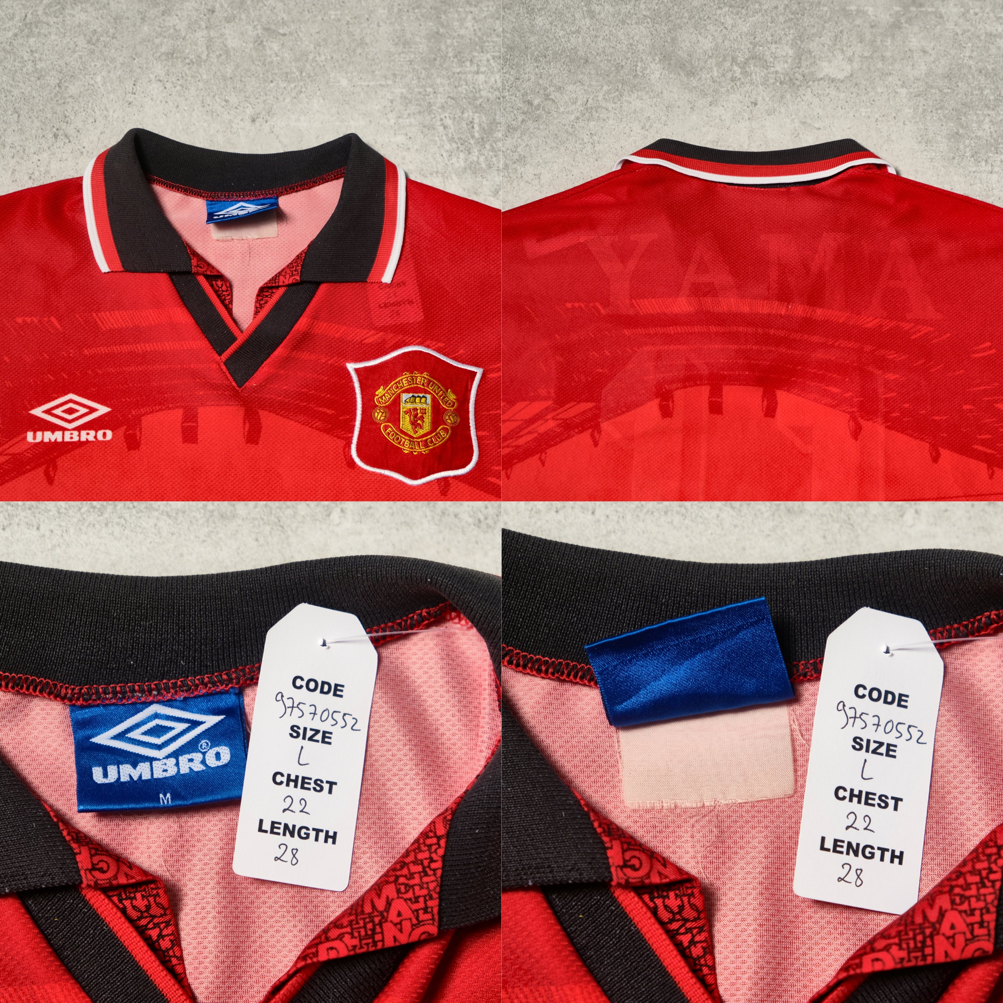 1994/96 Manchester United Home Shirt Umbro (L)