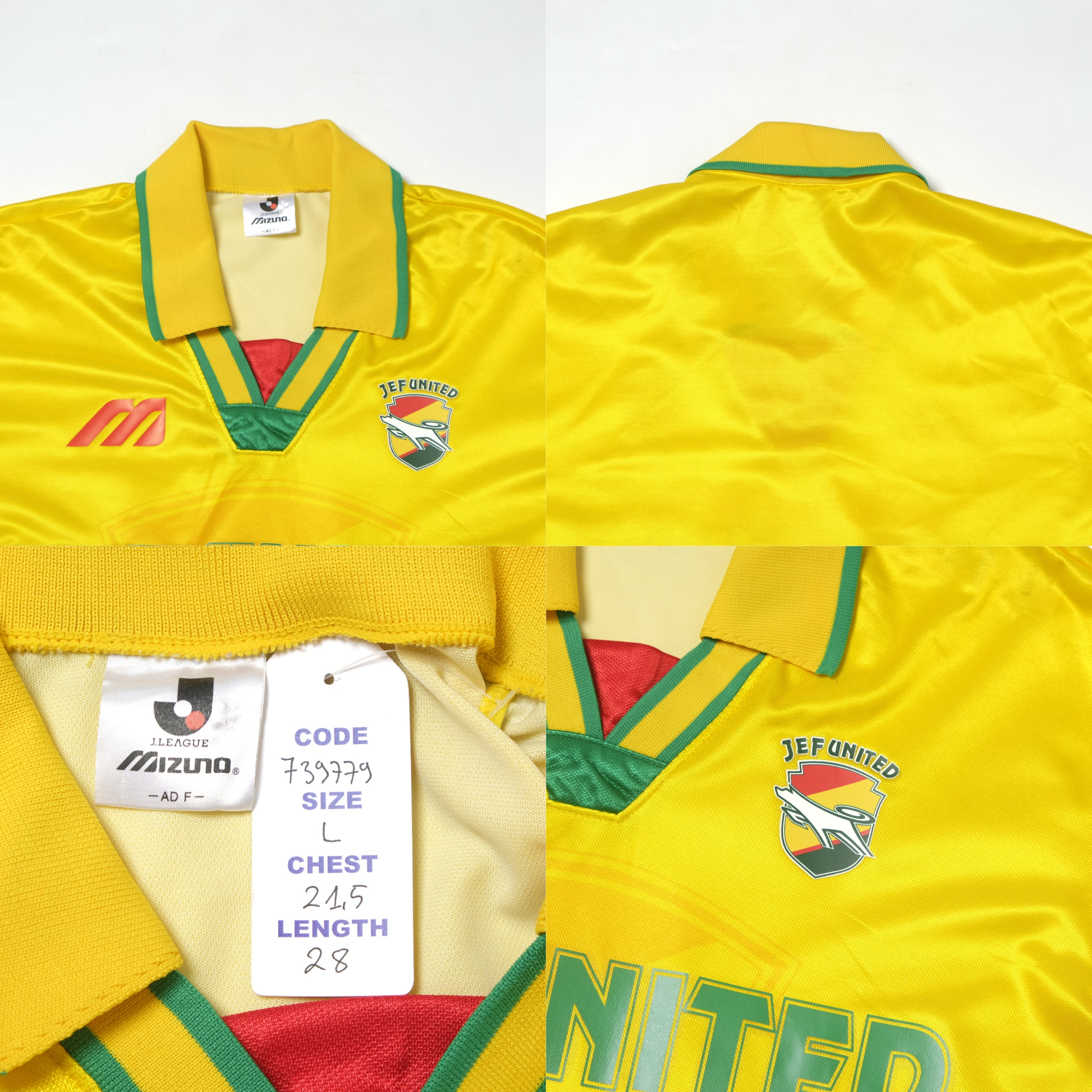 1997/98 JEF United Ichihara Home Shirt Mizuno J-League (L
