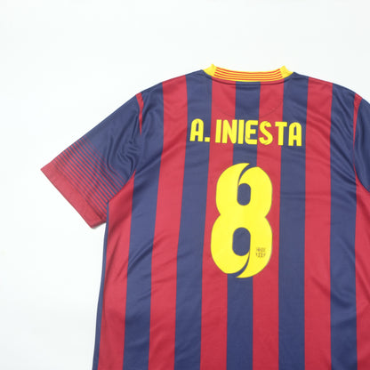 2013/14 Barcelona Away Shirt Nike Iniesta (L/XL)