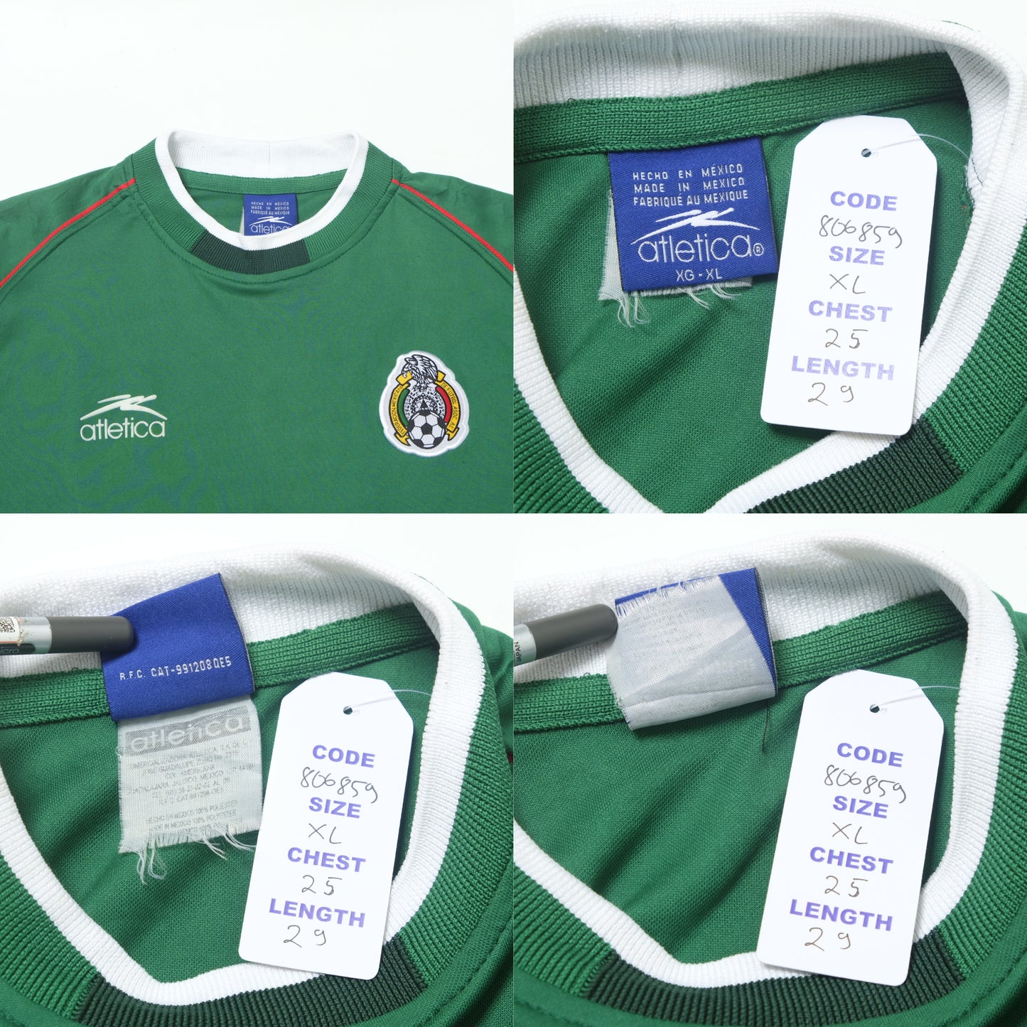 2002/03 Mexico Home Shirt Atletica (XL)