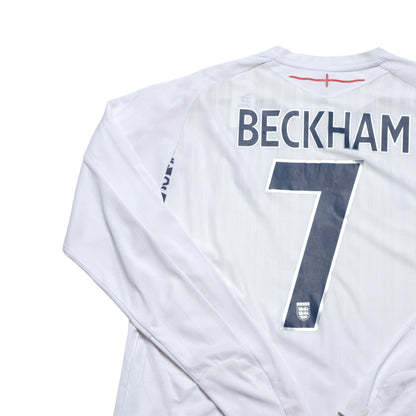 2007/09 England Home Shirt Umbro Beckham (M)