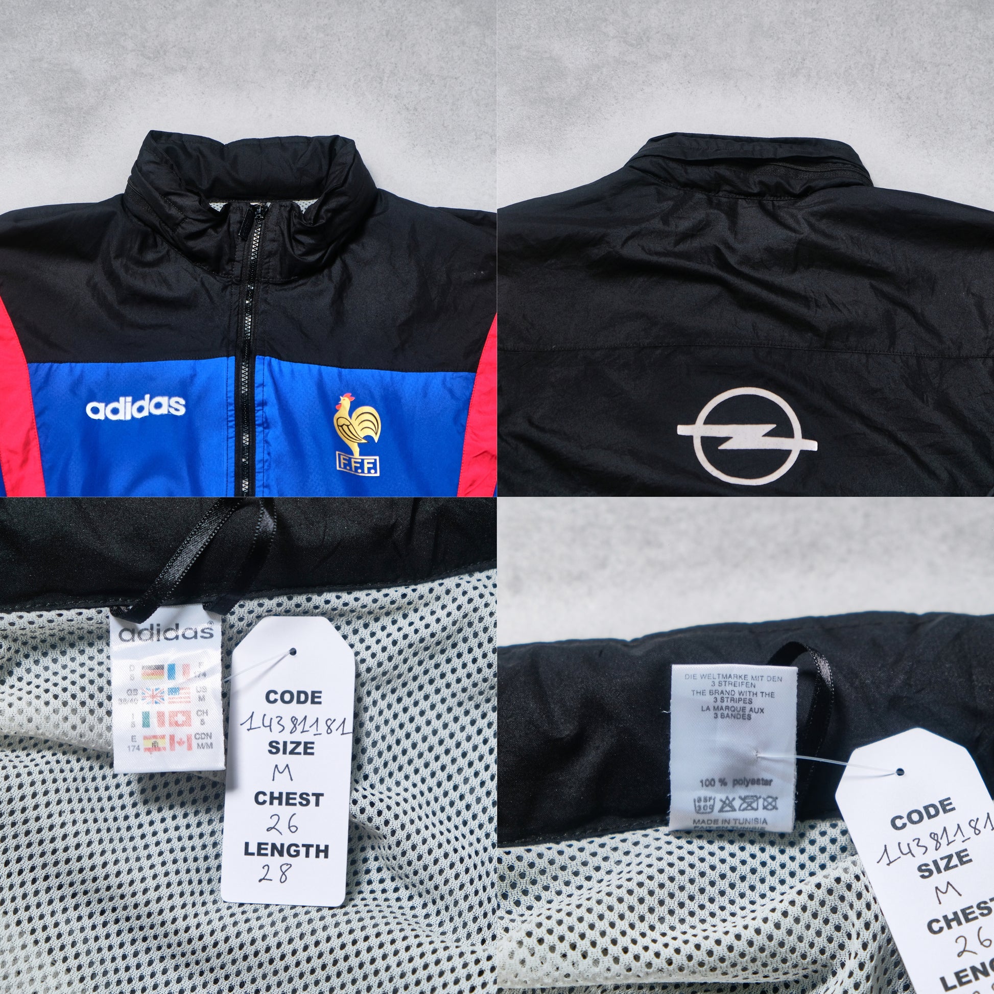 1996/98 France Training Track Jacket Adidas (M)